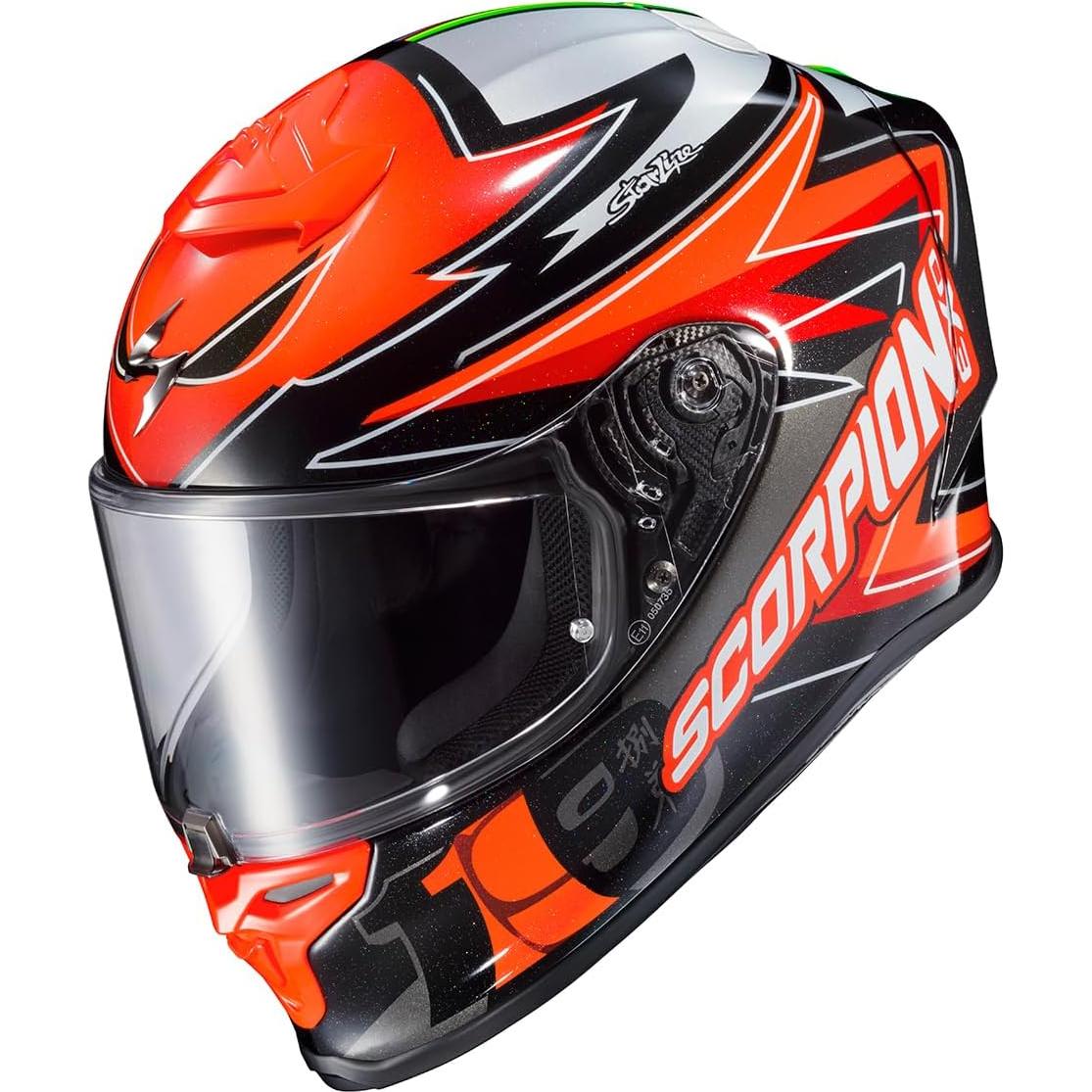 Casco Integral ScorpionEXO R1 Air Rojo/Negro/Blanco 2X