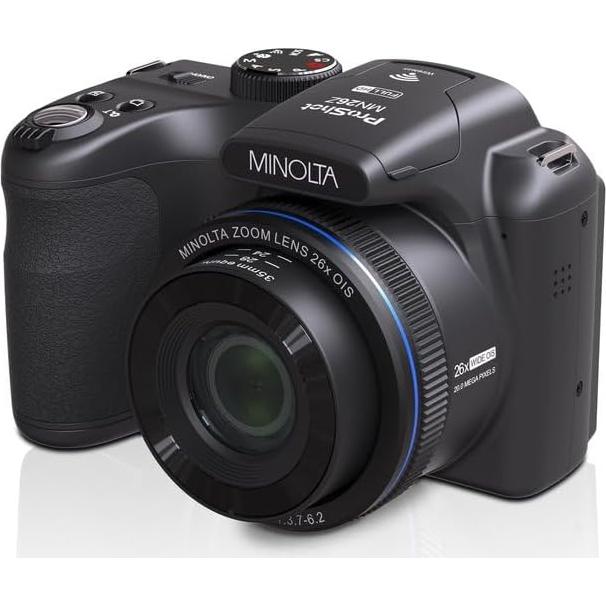 Cámara Digital Minolta MN26Z 20MP 26x Zoom FHD 1080p Negro