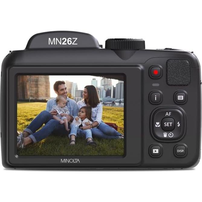 Cámara Digital Minolta MN26Z 20MP 26x Zoom FHD 1080p Negro