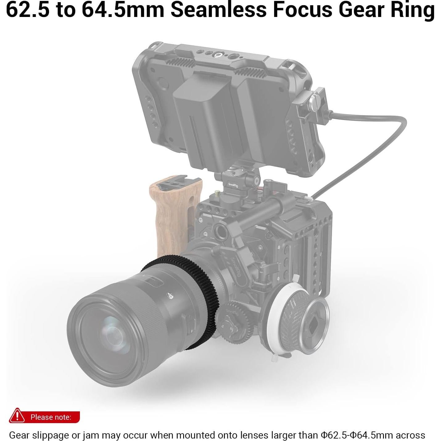 SmallRig Seamless Focus Gear Ring (62.5mm to 64.5mm) - 3291