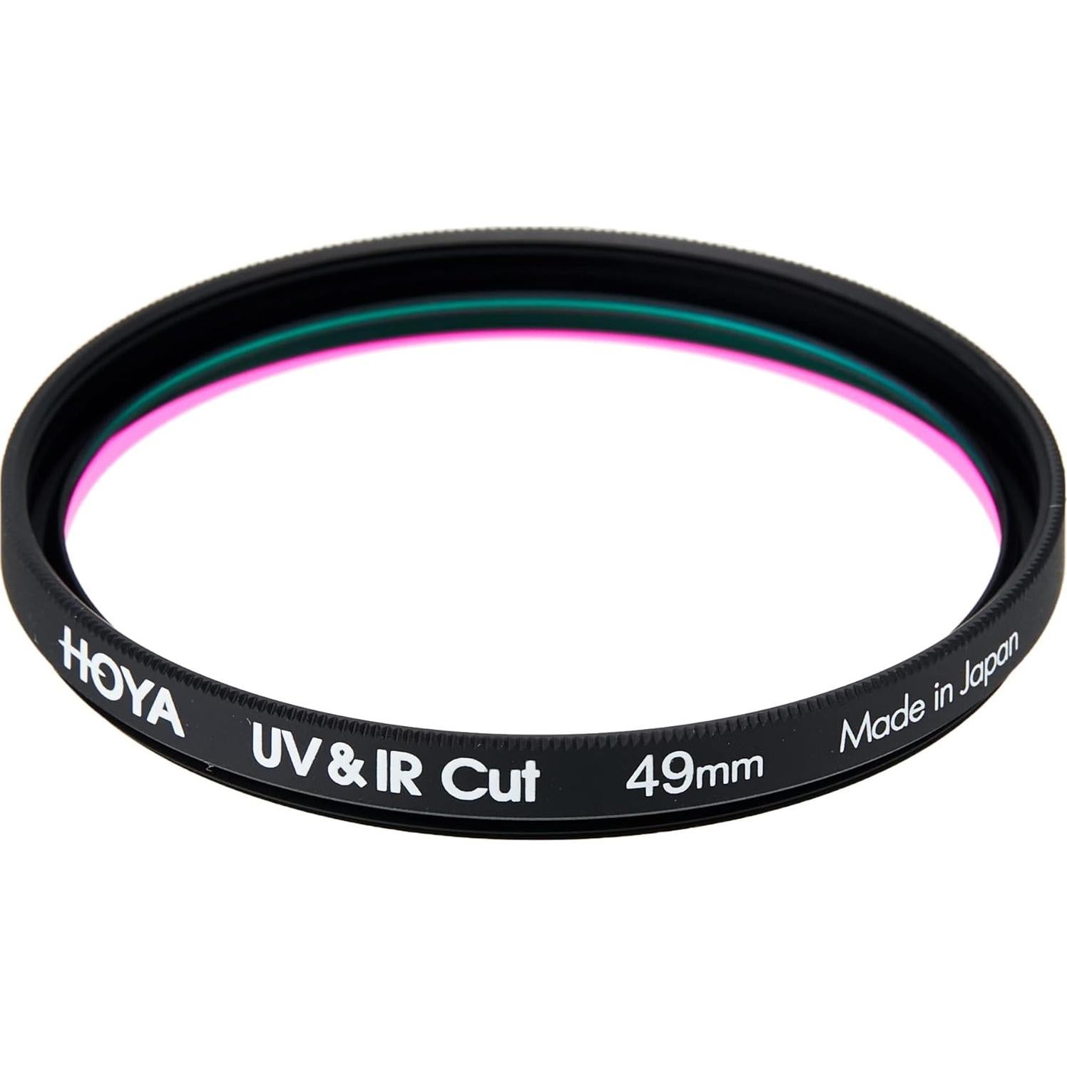 Filtro de lente Hoya UV-IR Cut 49mm - Vidrio óptico multicapa