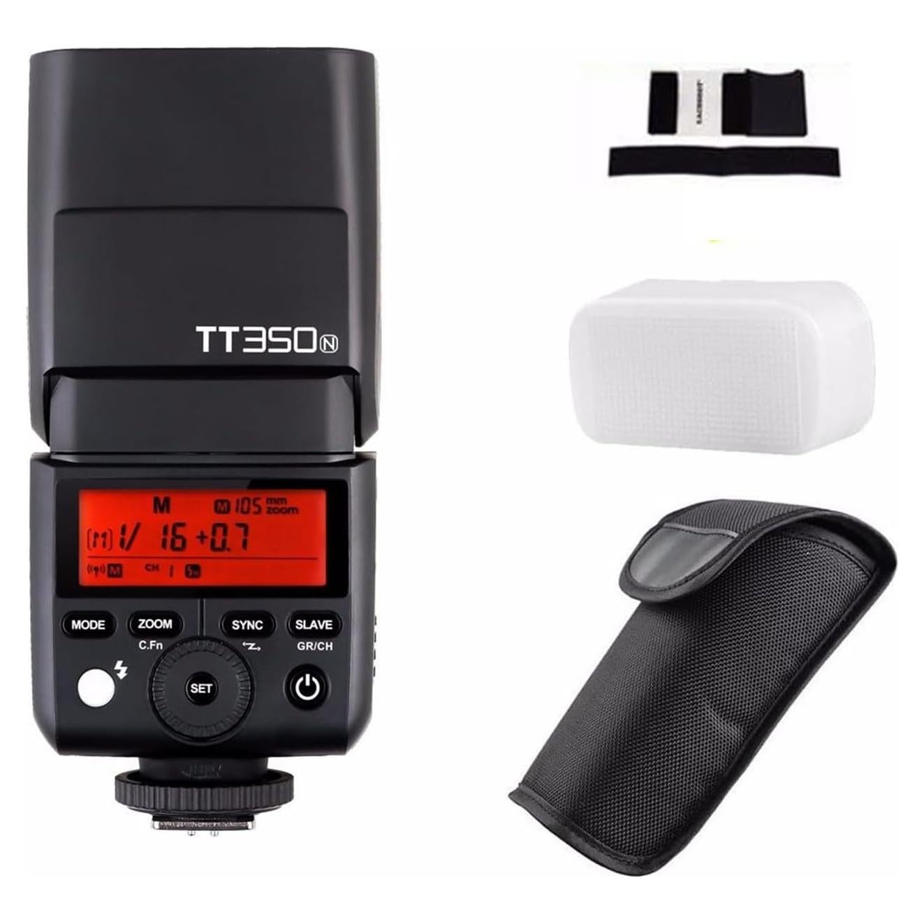 Flash Inalámbrico Godox TT350N para Nikon DSLR TTL GN36