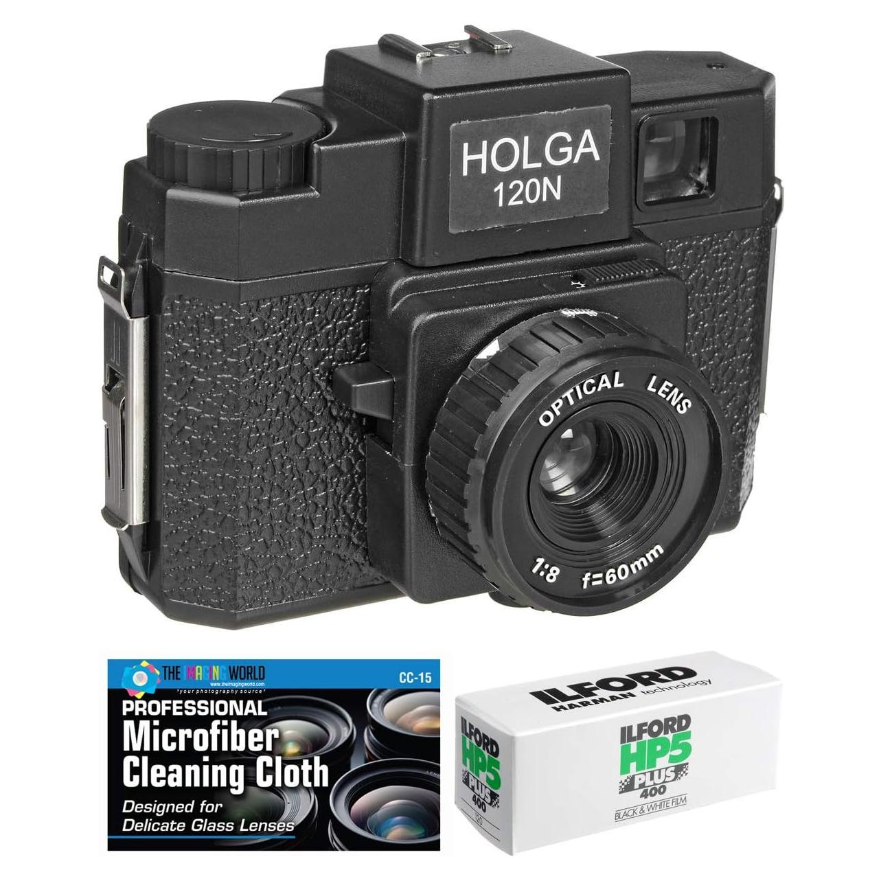 Cámara de película Holga 120N Negra + Película Ilford HP5 120