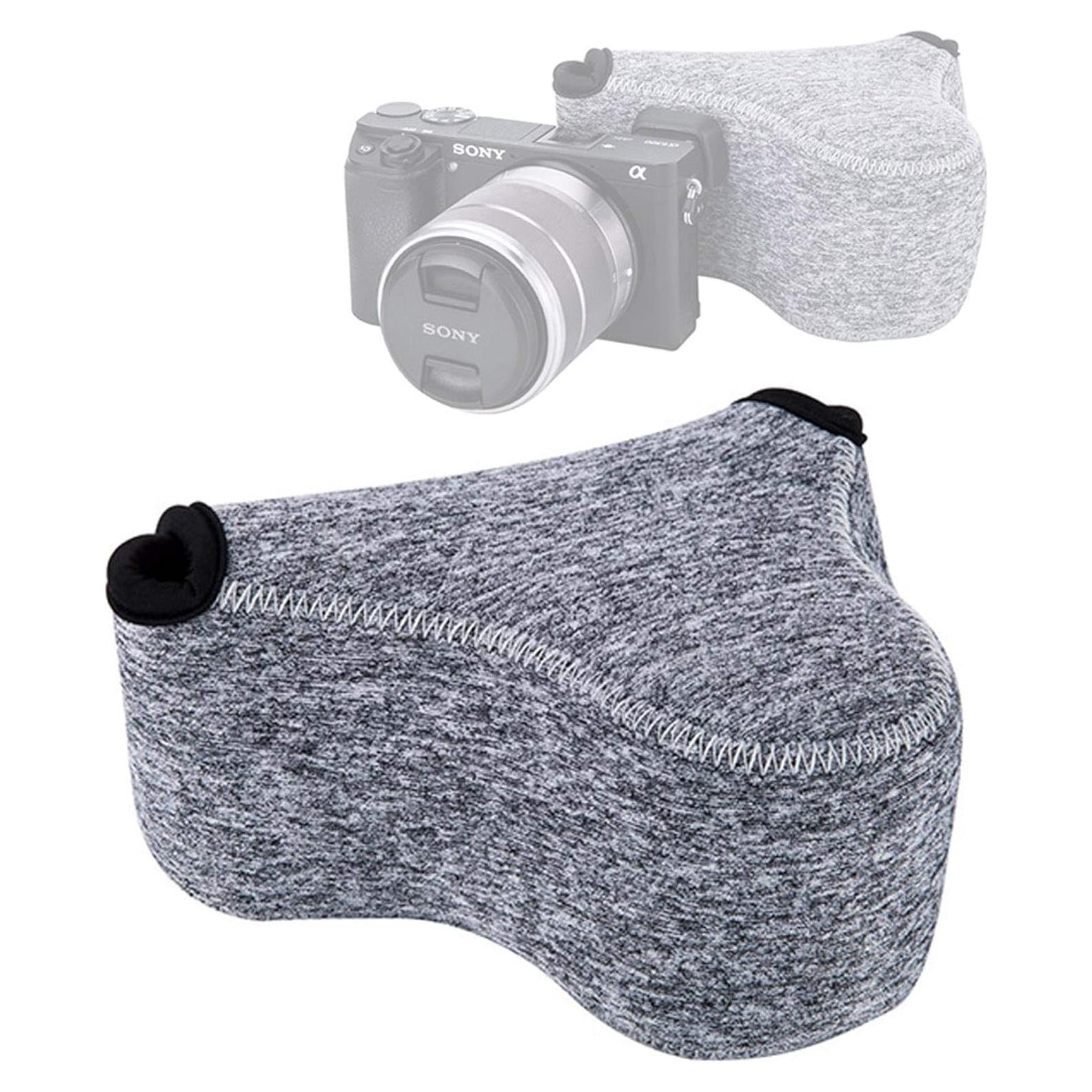 Funda de cámara JJC neopreno gris para Sony y Canon