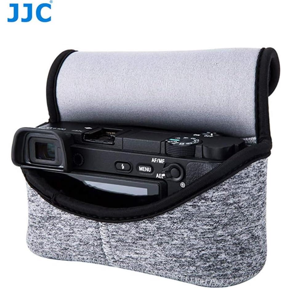 Funda de cámara JJC neopreno gris para Sony y Canon