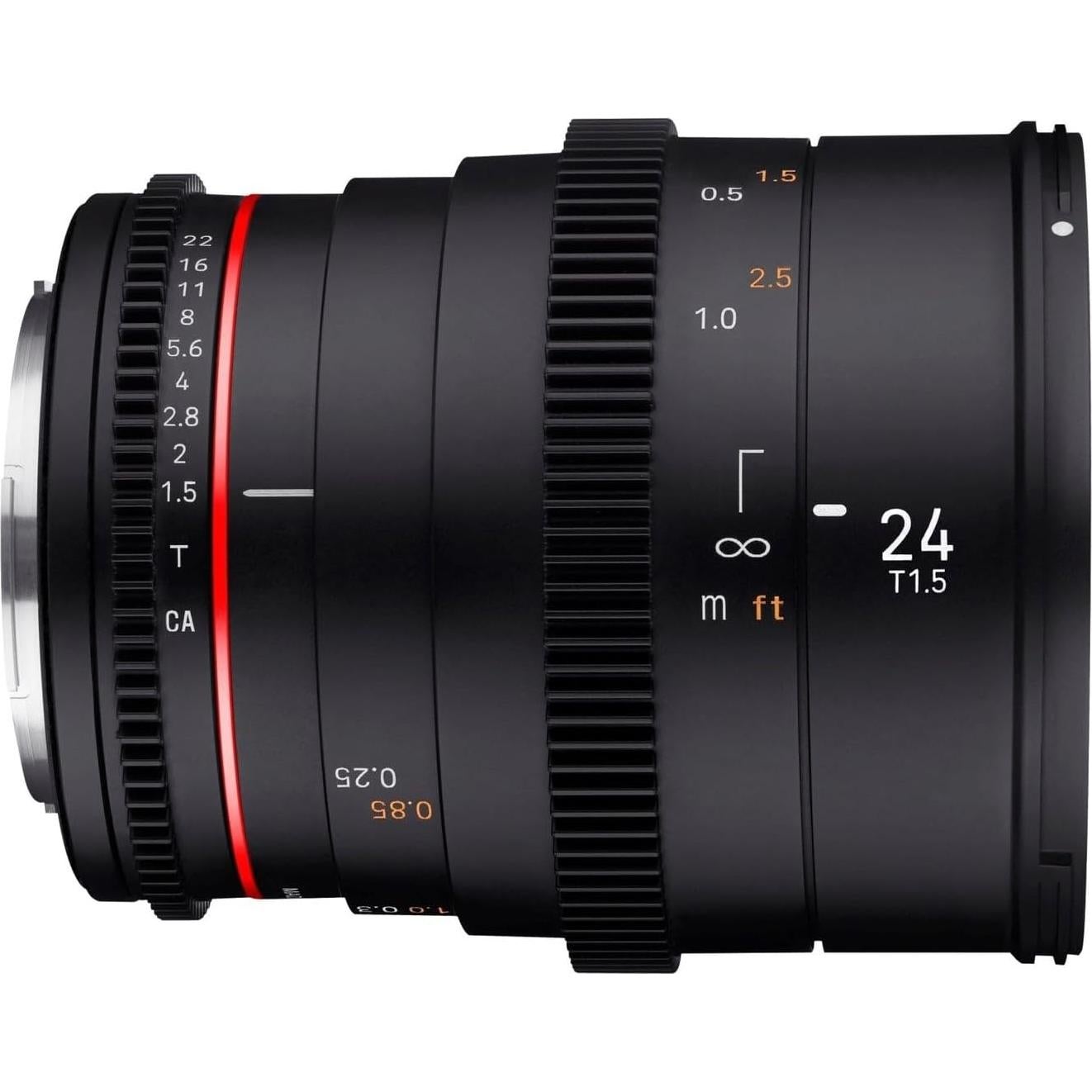 Lente Cine Rokinon DSX 24mm T1.5 para Canon EF