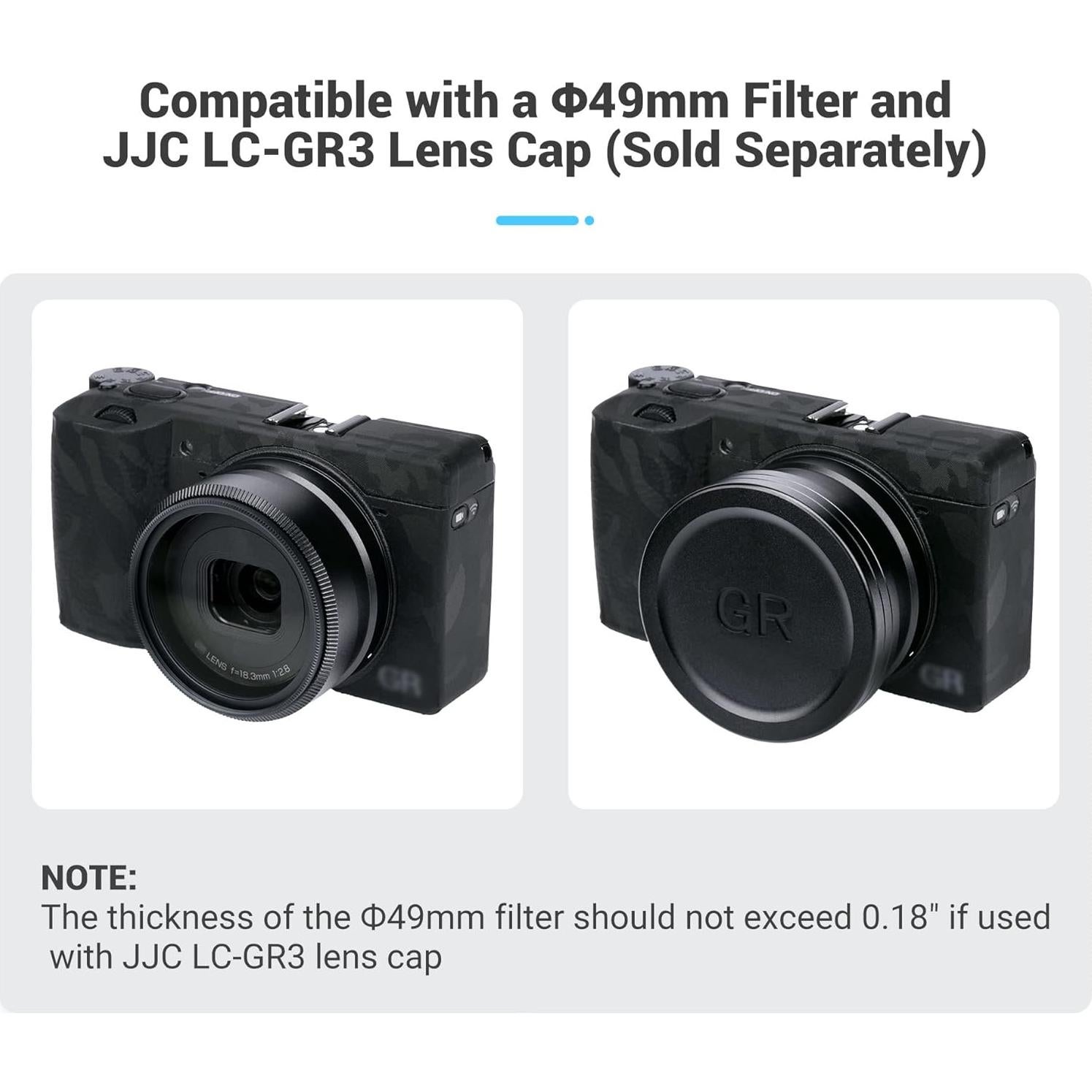 Adaptador de Filtro JJC AR-GR3 para Ricoh GR III 49mm