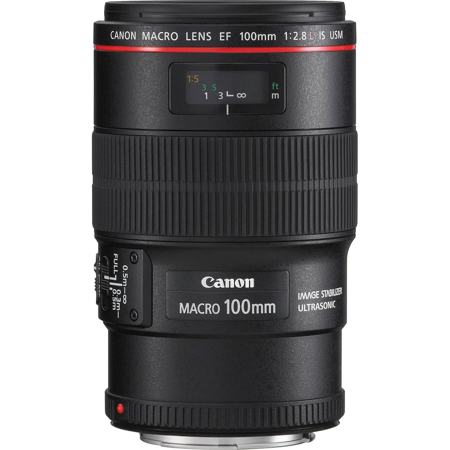 Lente Macro Canon EF 100mm f/2.8L IS USM para DSLR