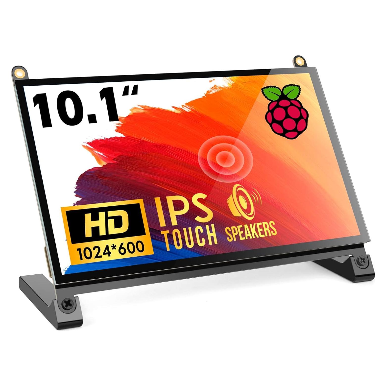 Monitor Táctil 10.1" ROADOM FHD 1024x600 HDMI Raspberry Pi