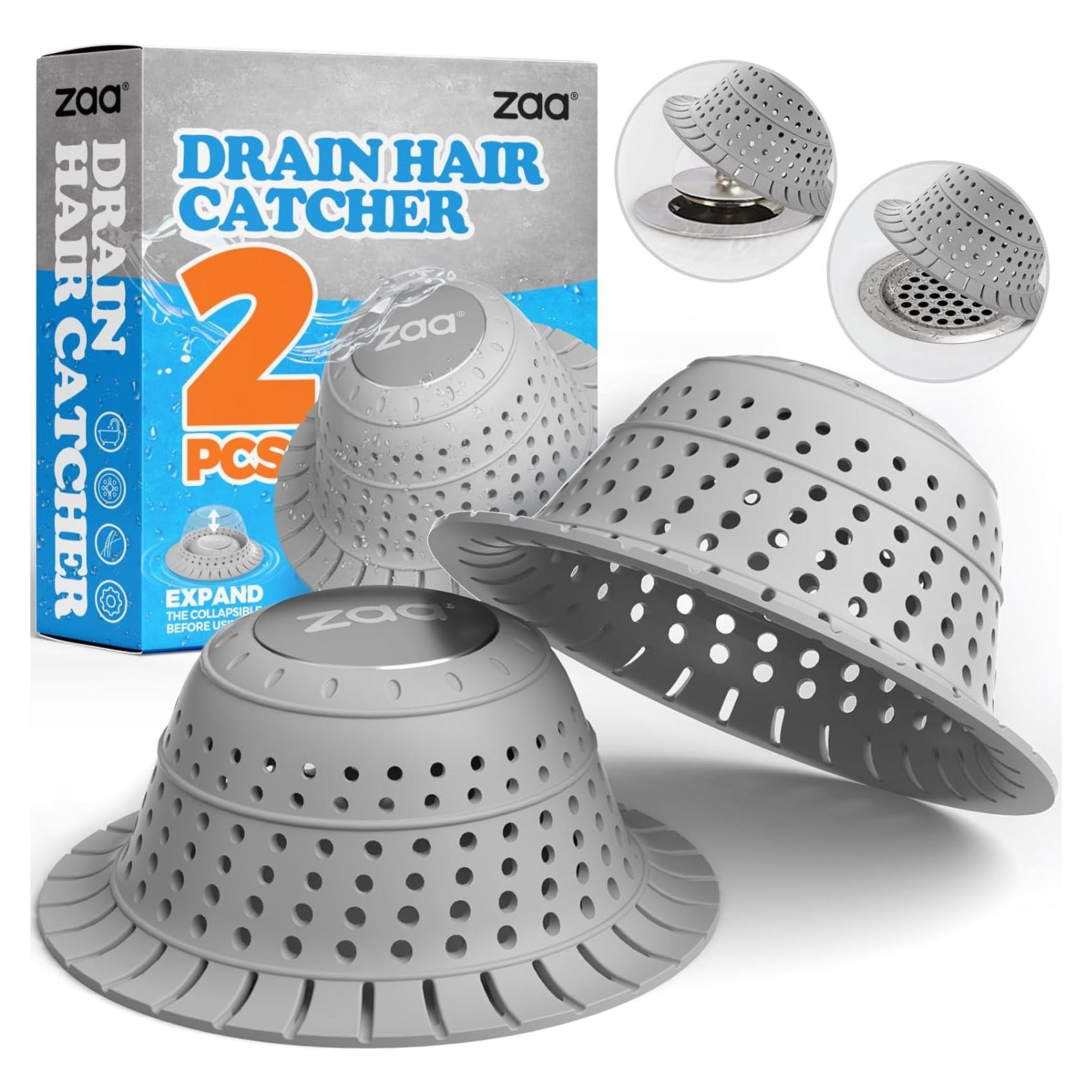 Captador de Cabello ZAA para Drenaje de Baño - 2 Piezas