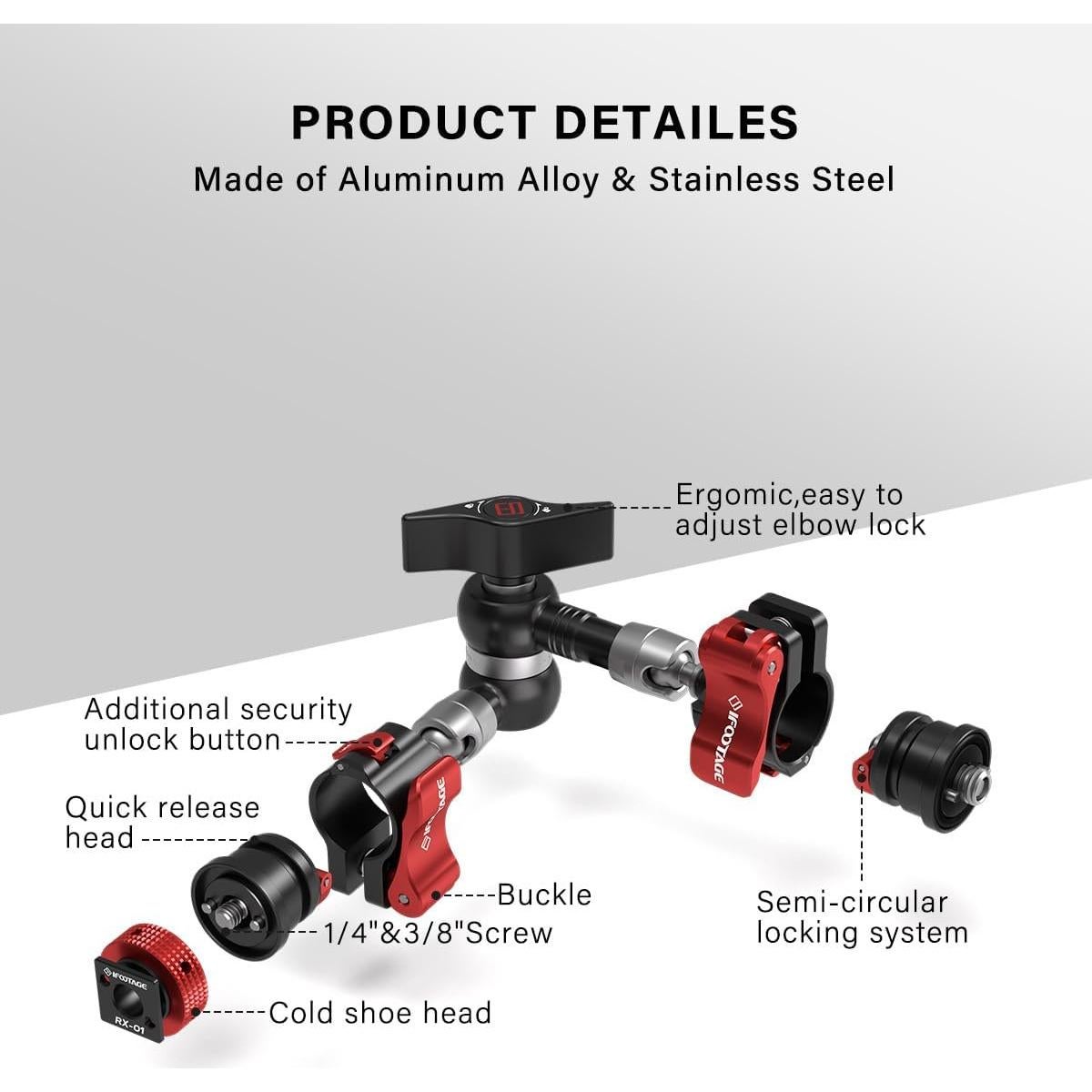 Brazo Mágico IFOOTAGE MA3-4 de 17.78 cm para Cámara
