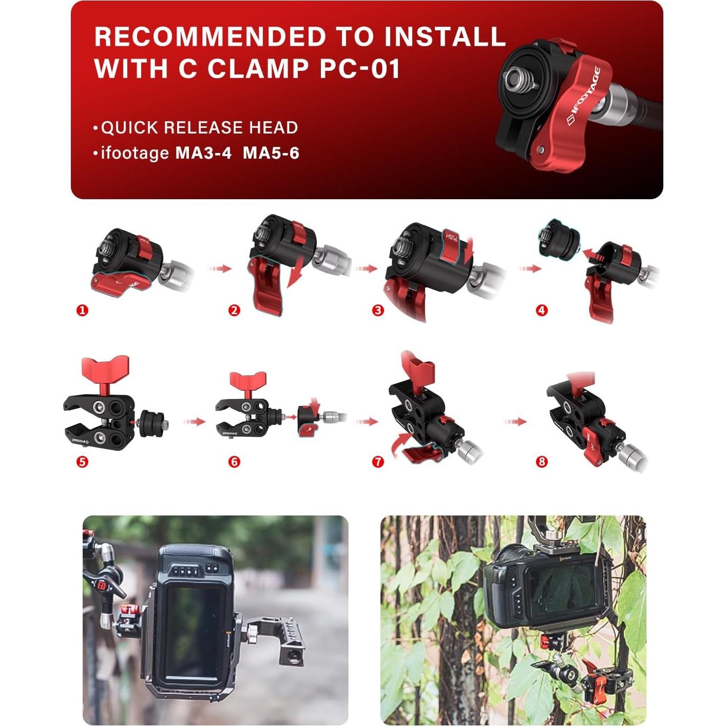 Brazo Mágico IFOOTAGE MA3-4 de 17.78 cm para Cámara