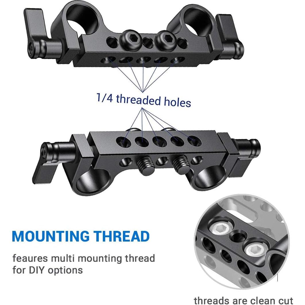 Abrazadera de Varilla 15mm SmallRig 942 con Rosca 1/4"-20