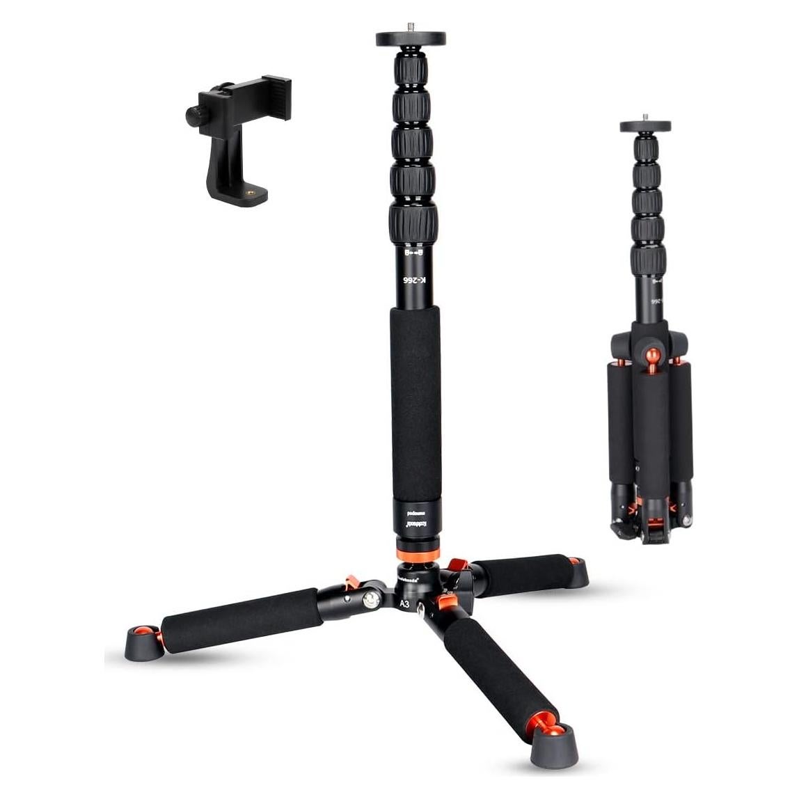Monopod de cámara Koolehaoda K-266 con trípode 45-177cm