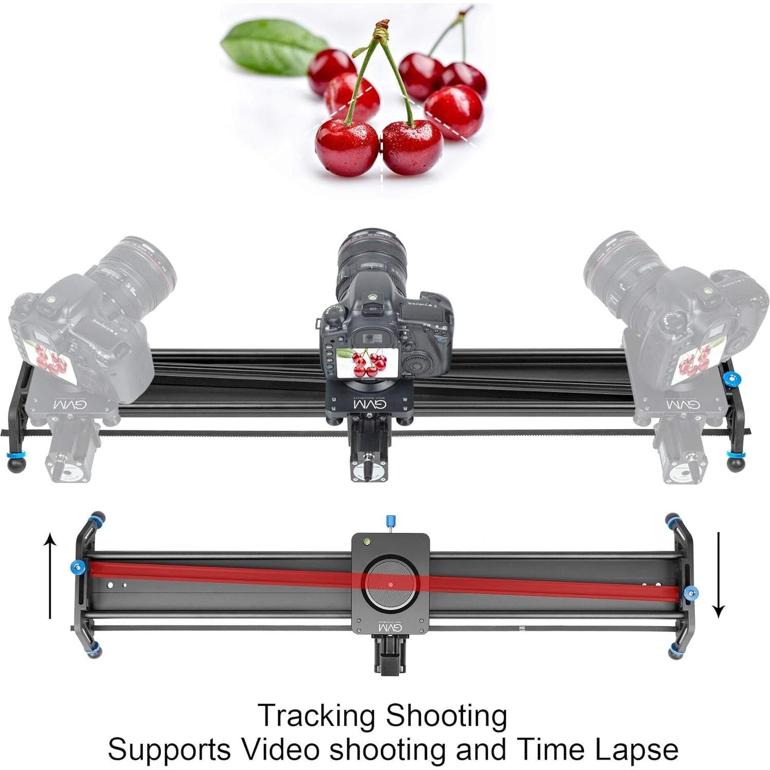 Deslizador de cámara motorizado GVM 78.74 cm aluminio