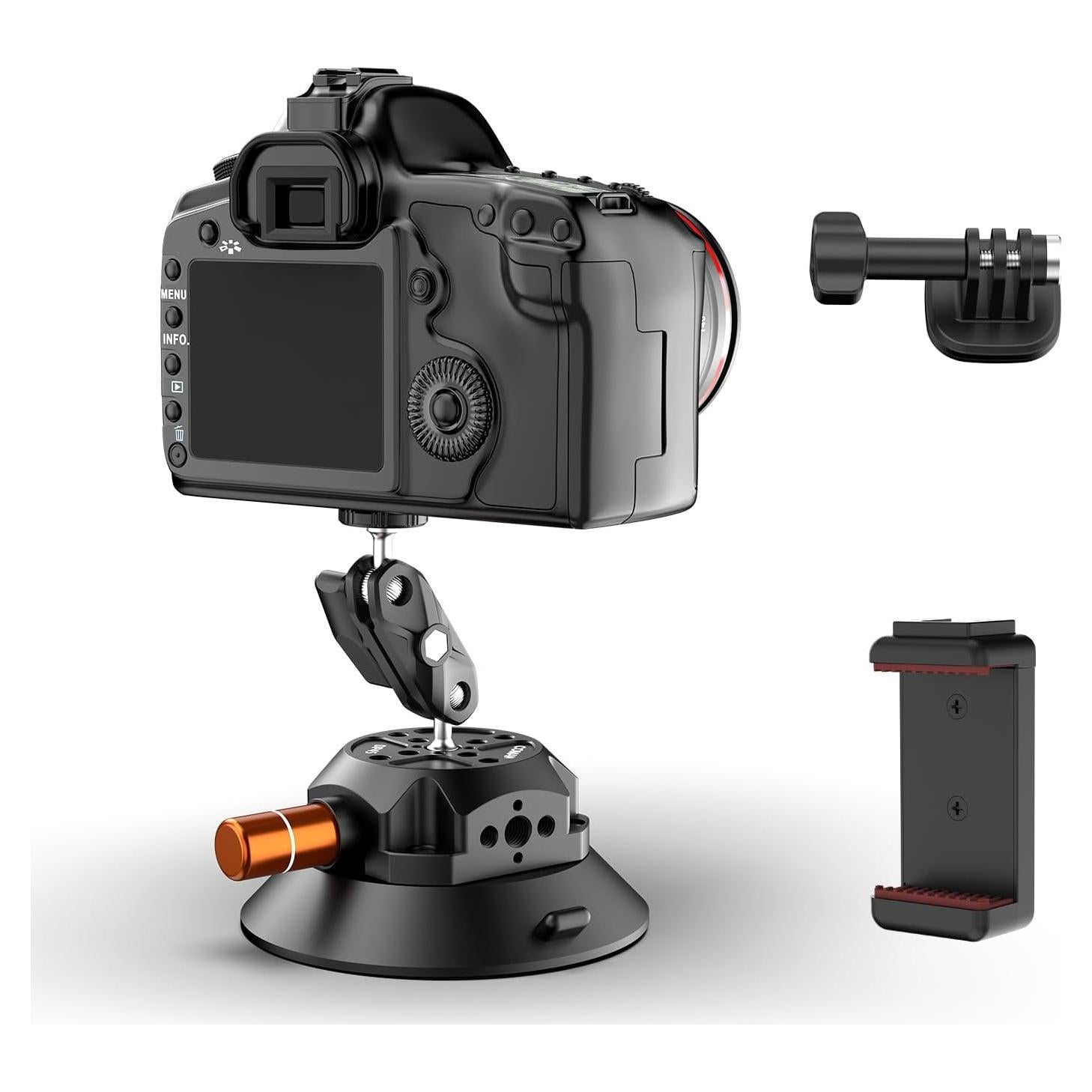 Soporte de cámara con ventosa COMAN DP3045 4.5" para coche