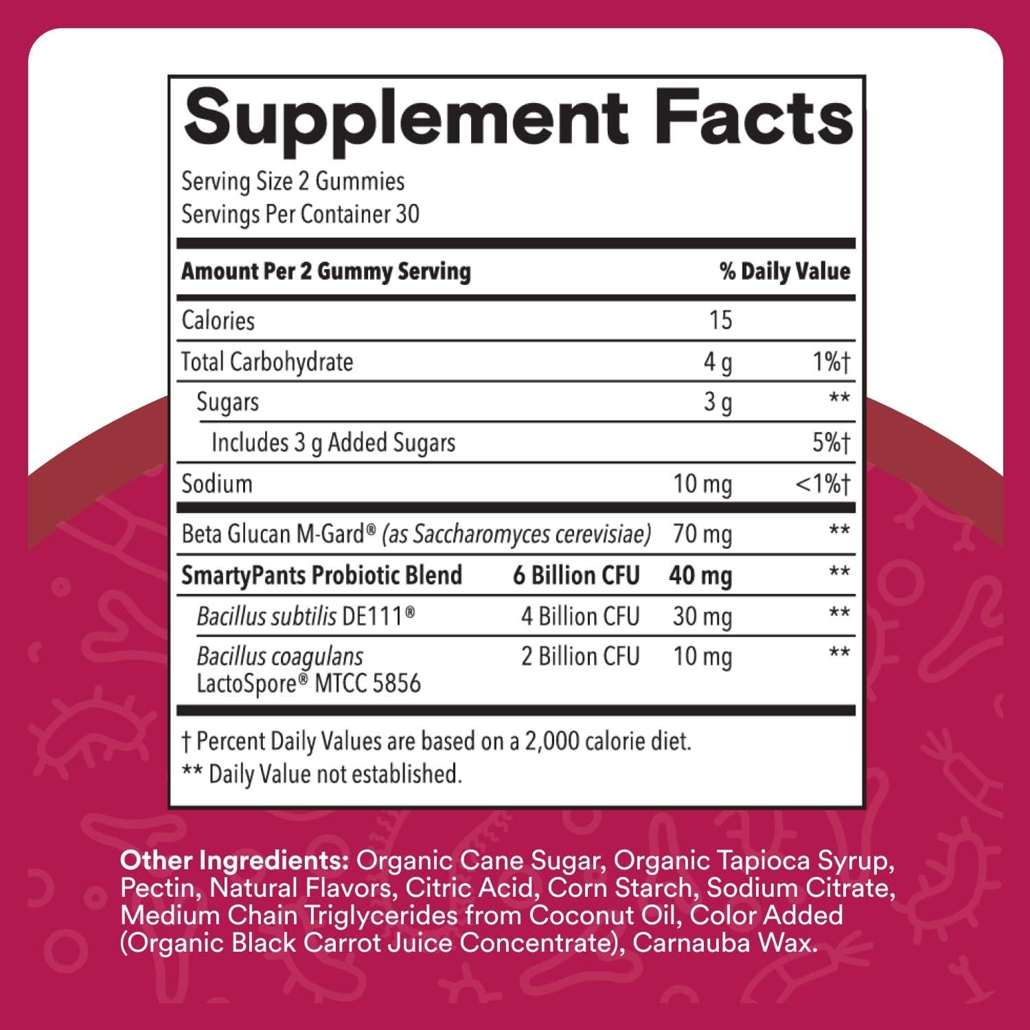 SmartyPants Gominolas Probioticas y Prebioticas Uva 60g