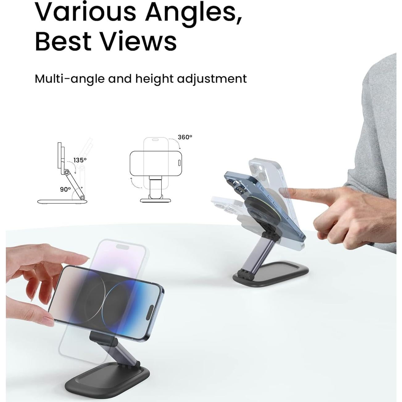 Soporte de Webcam SODI Plegable para iPhone y MacBook - Negro