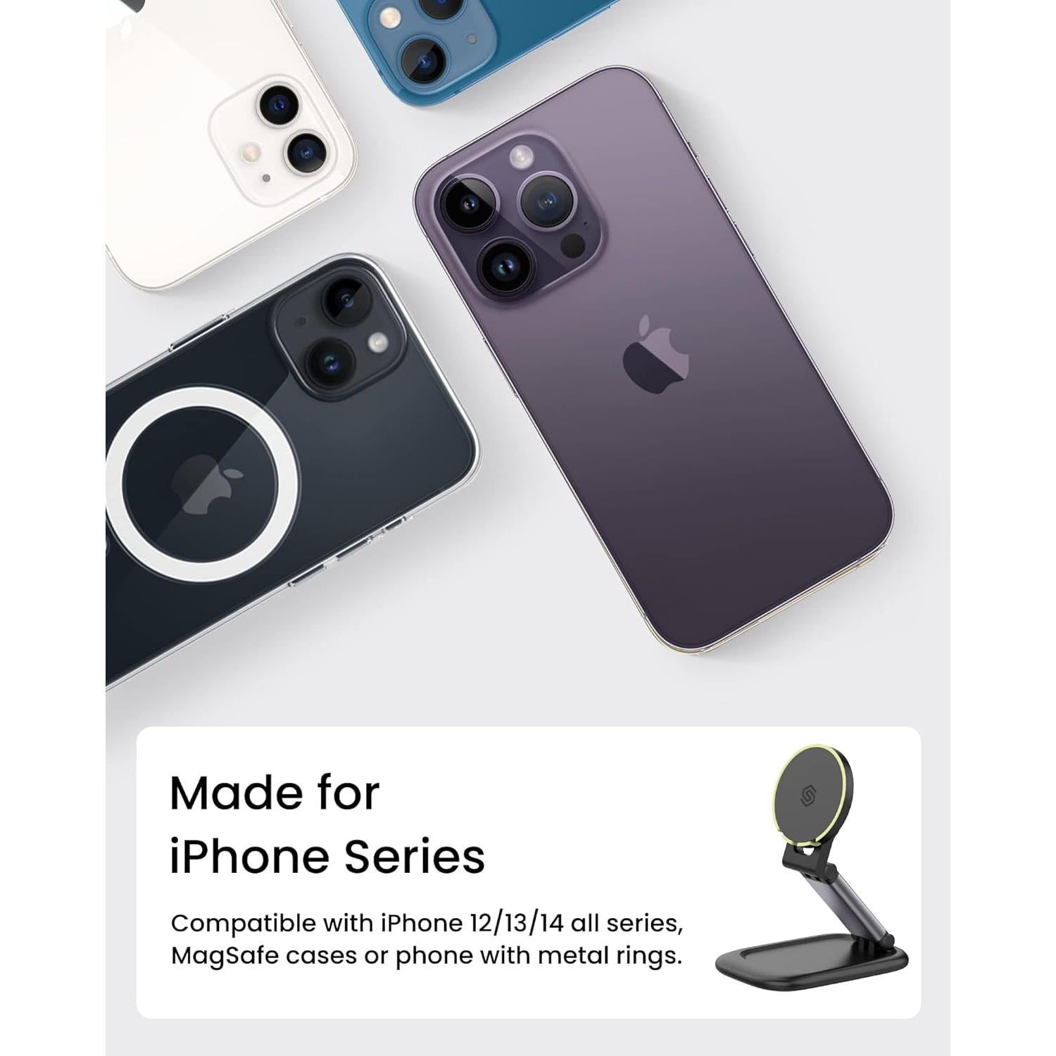 Soporte de Webcam SODI Plegable para iPhone y MacBook - Negro