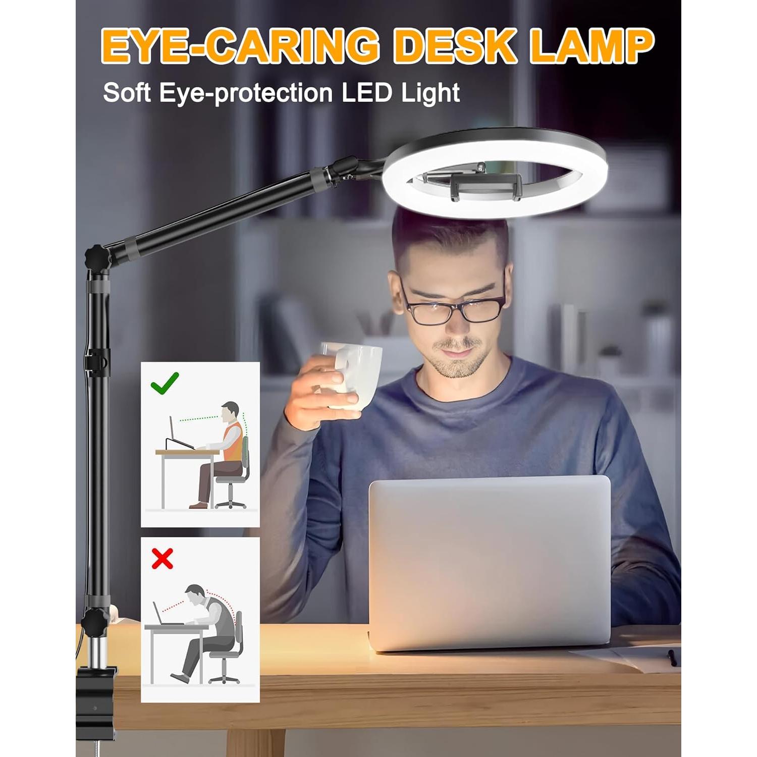 Luz de Anillo LED LUOLED RF50 con Soporte para Teléfono 1.18kg