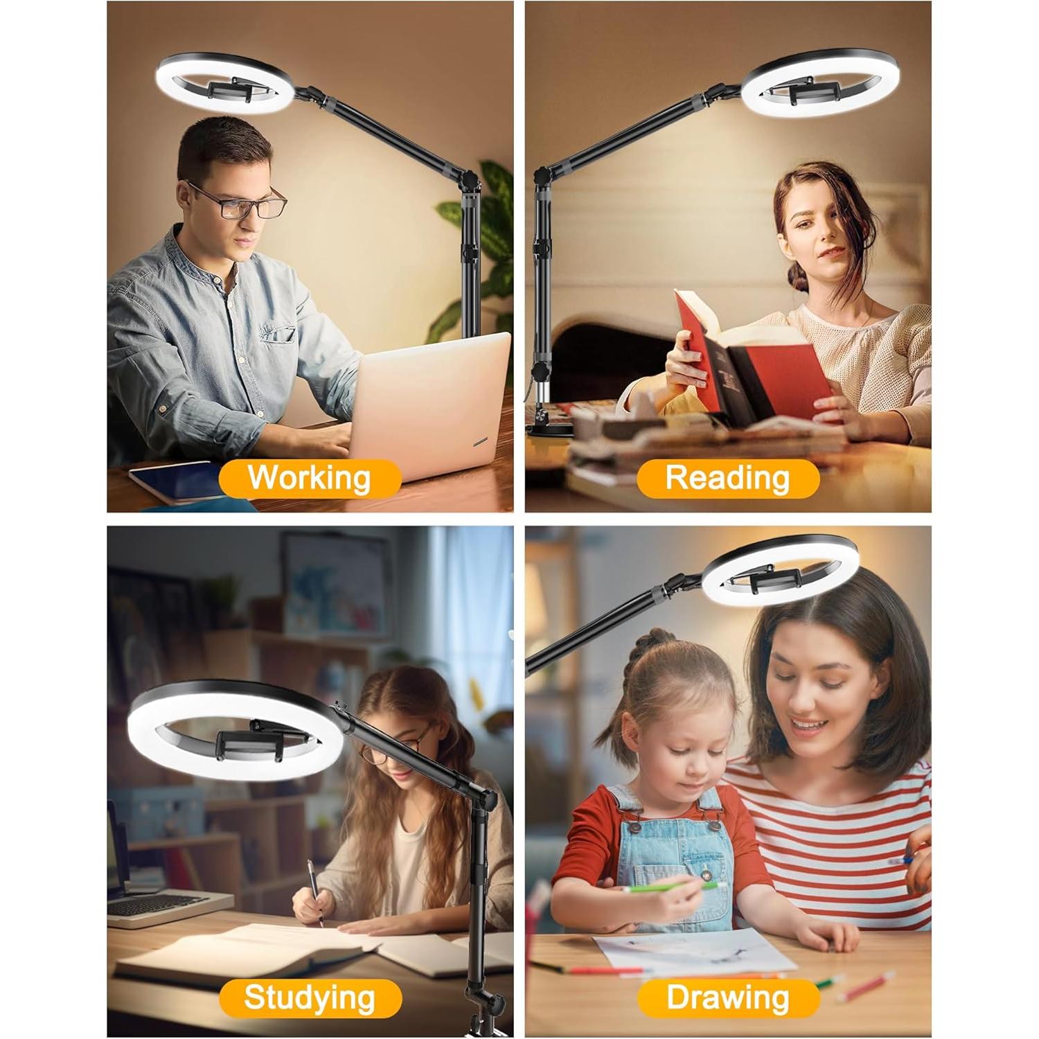 Luz de Anillo LED LUOLED RF50 con Soporte para Teléfono 1.18kg