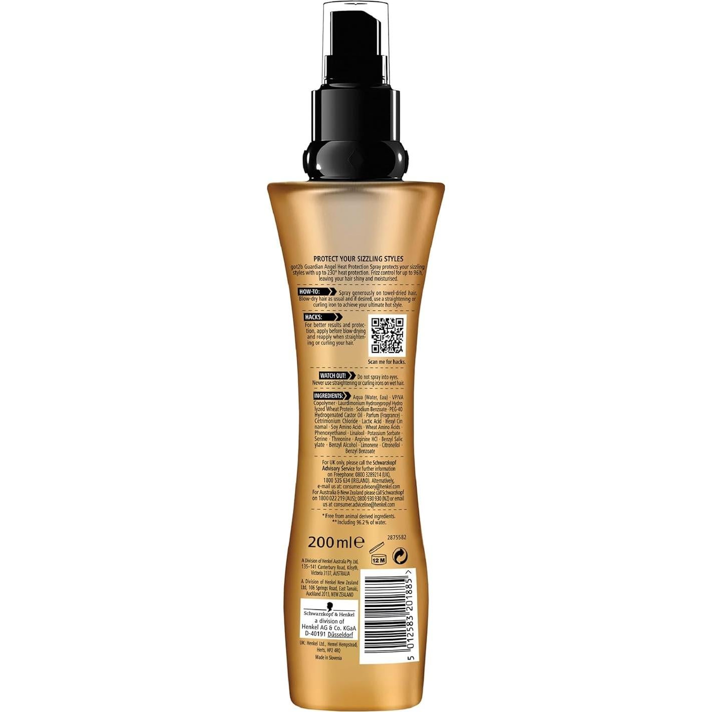 Protector de Calor Schwarzkopf got2b 200 ml Acabado Brillante