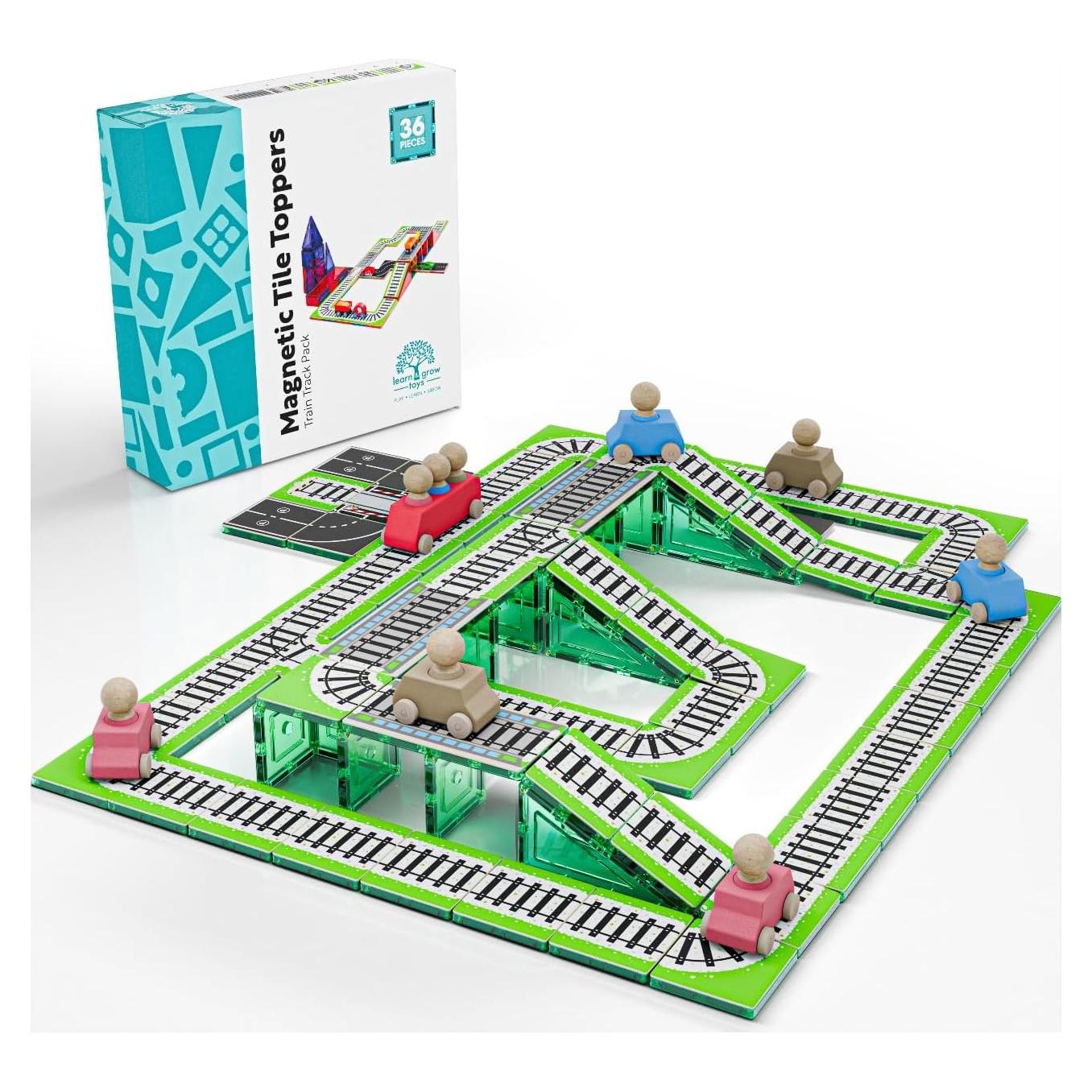 Paquete de Expansión Vías de Tren Magnéticas Learn & Grow - 36 Piezas