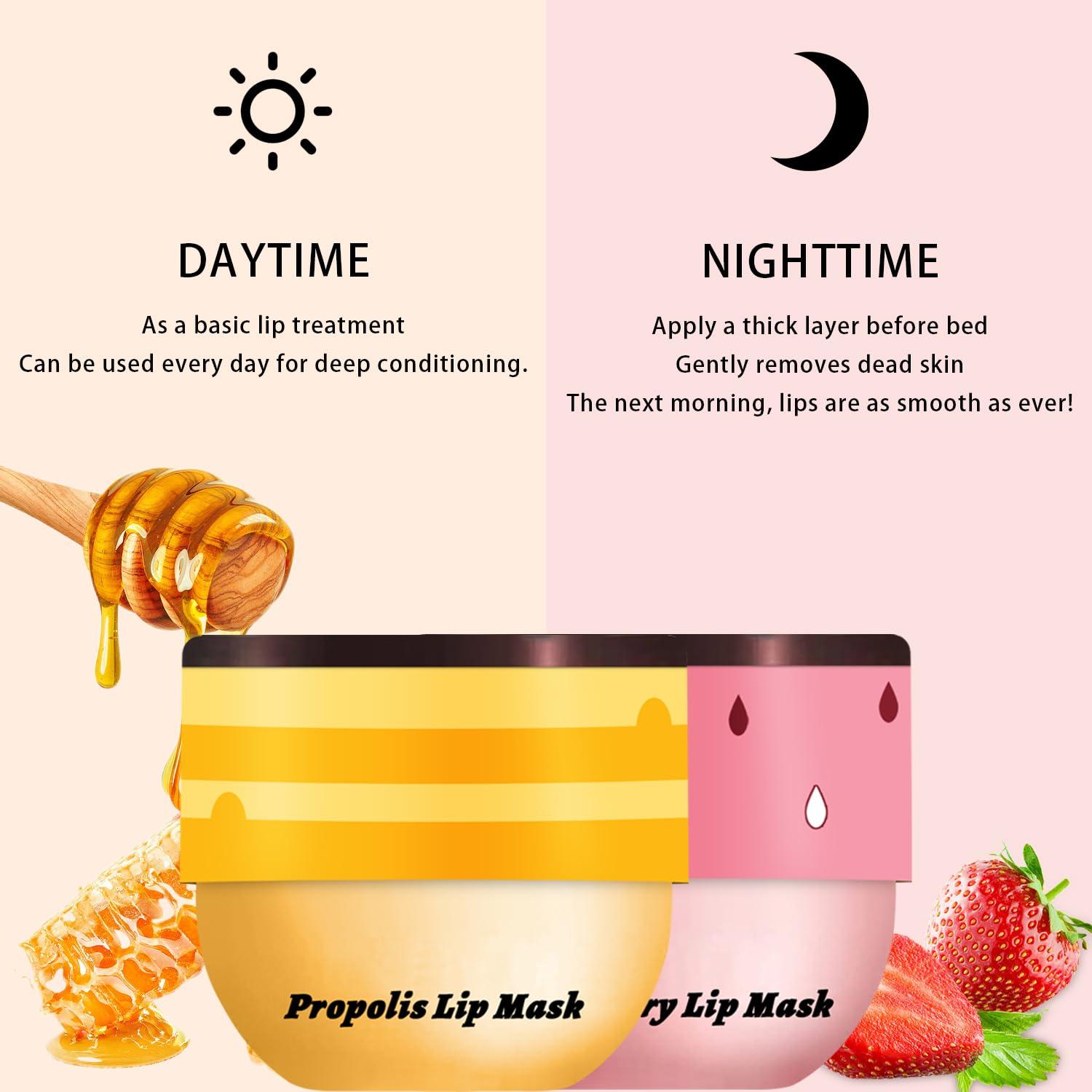 Mascarilla Labial Nocturna LemonSac 5.5g Miel y Fresa Hidratante