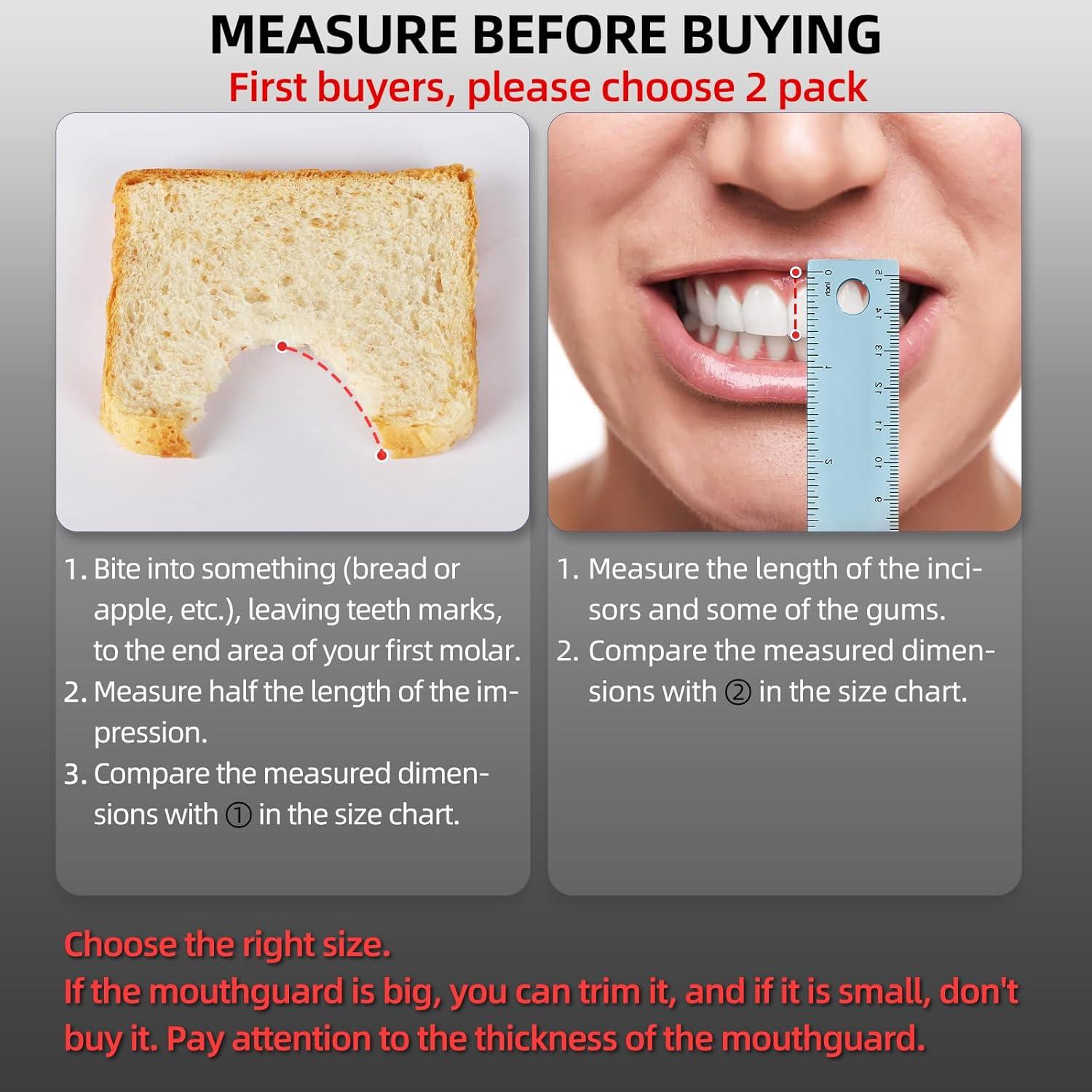 Paquete de 2 Protectores Bucales Deportivos HIAARO Ajuste Personalizado