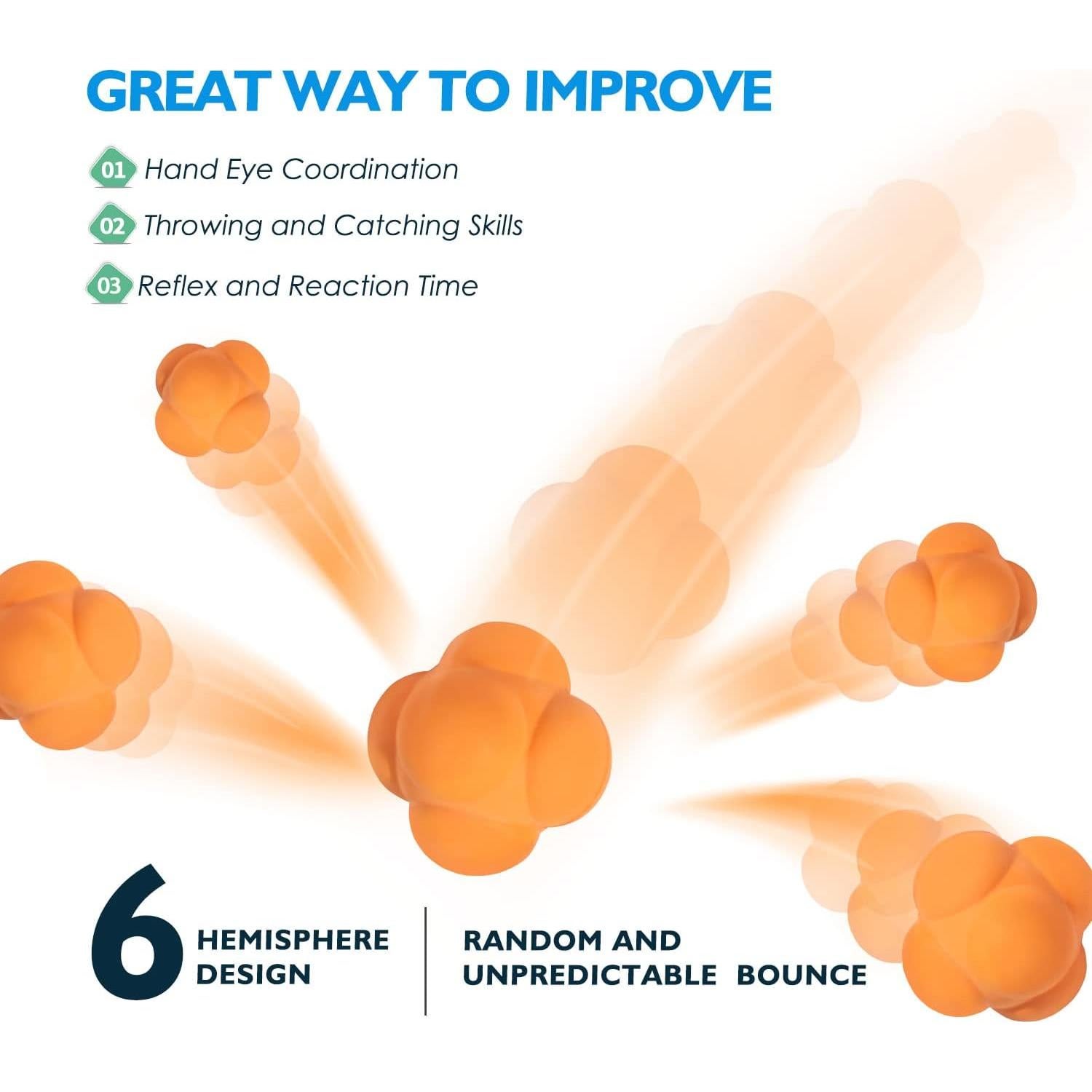 Pelota de Reacción GSE para Entrenamiento de Béisbol 6.6cm