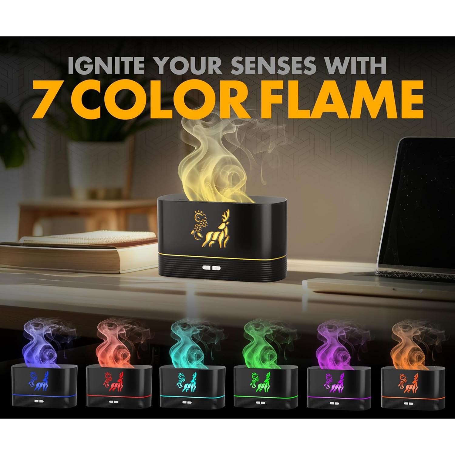 Difusor de Aceite Esencial NABSAK Negro 200ml Control Remoto