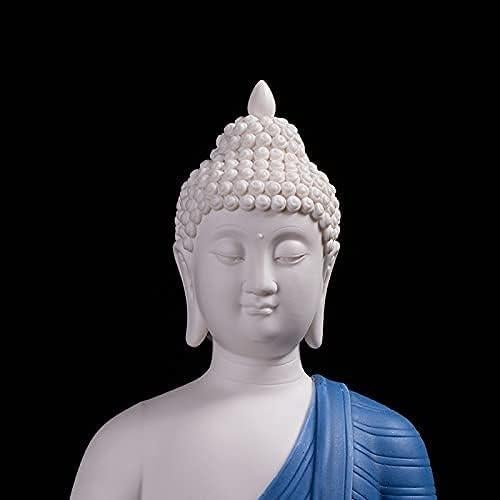 Estatua de Buda de Cerámica 30 cm Azul - Decoración Hogar