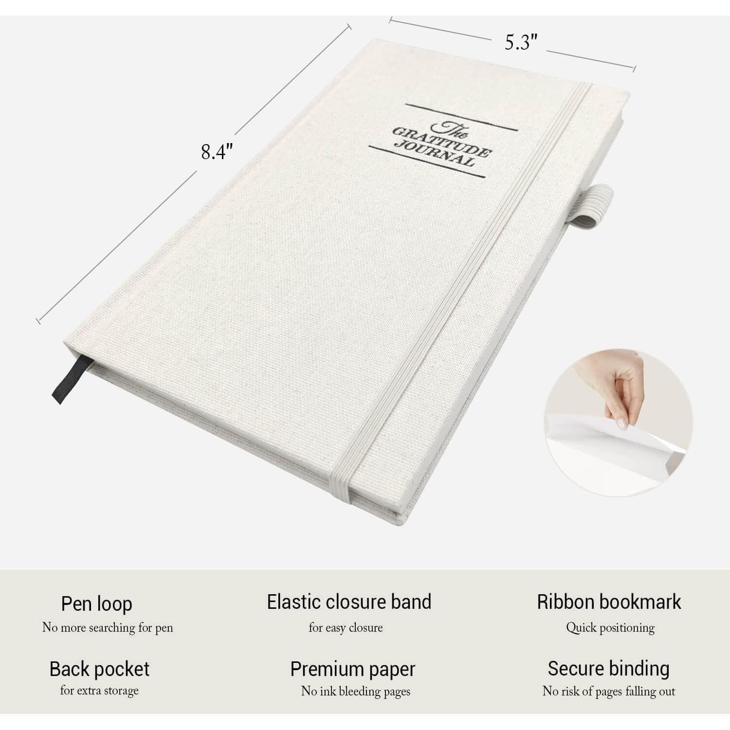 Diario de Gratitud TUPARU Beige con Soporte para Bolígrafo