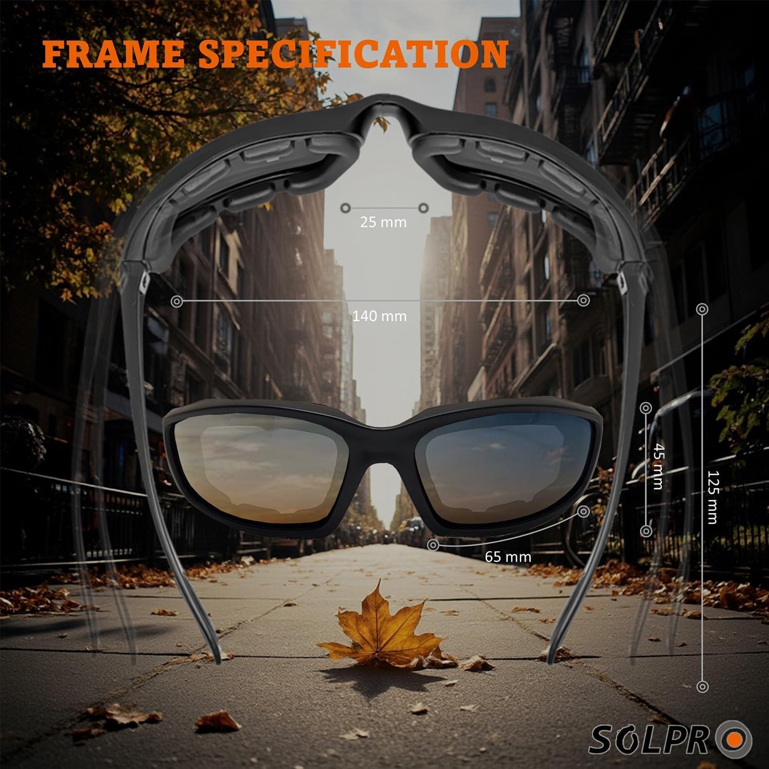 Gafas de Motocicleta Polarizadas TR90 Flotantes con Espuma EVA