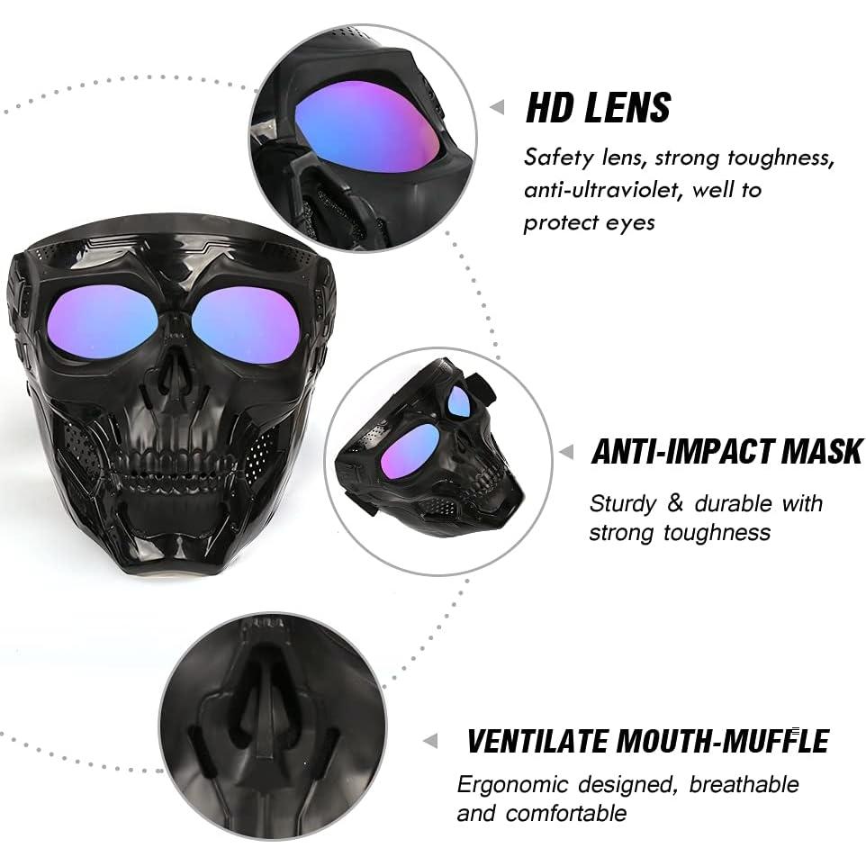 Máscara de Gafas de Calavera Outamateur UV para Motocicleta