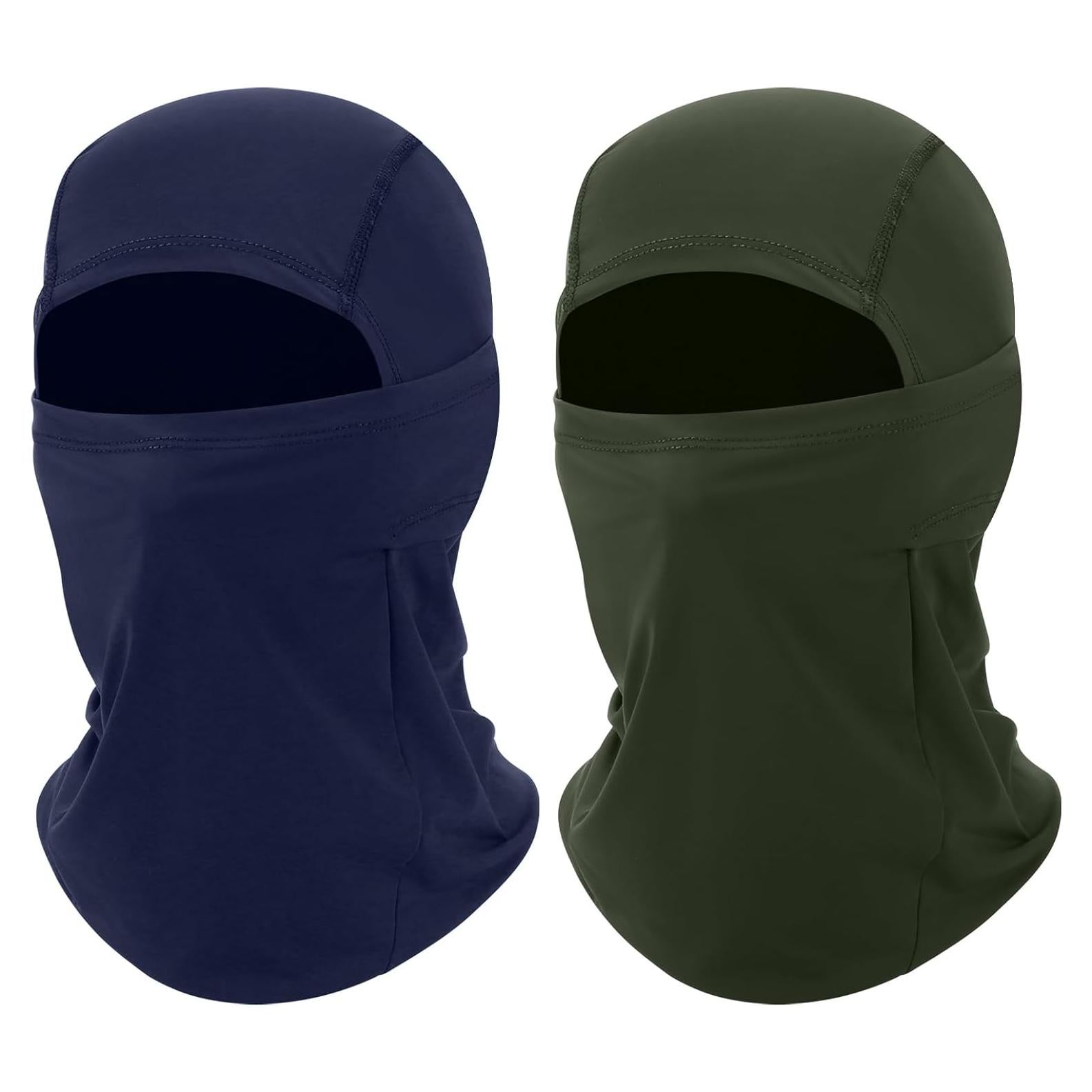 Paquete de 2 Balaclavas Refrigerantes UV Shiesty - Verde Militar y Azul Marino