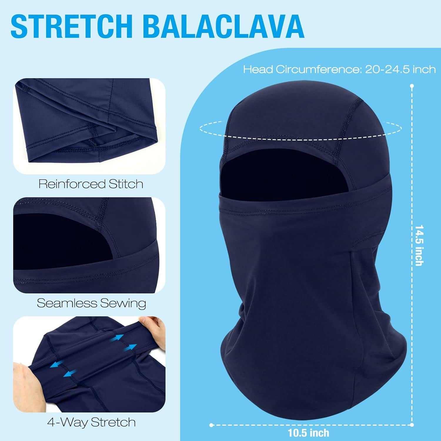 Paquete de 2 Balaclavas Refrigerantes UV Shiesty - Verde Militar y Azul Marino