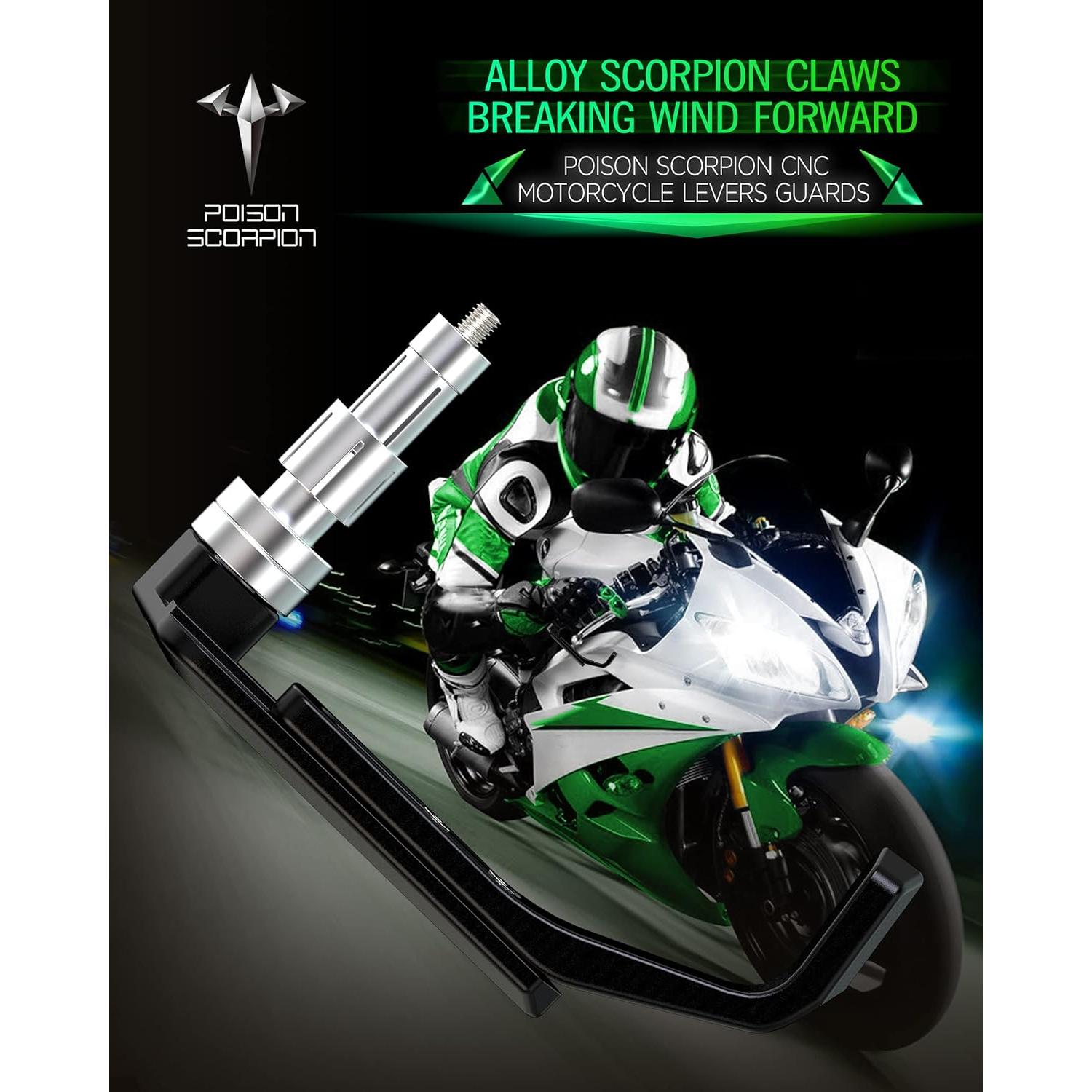 Protectores de Manillar POISON SCORPION 7/8 Aluminio Negro