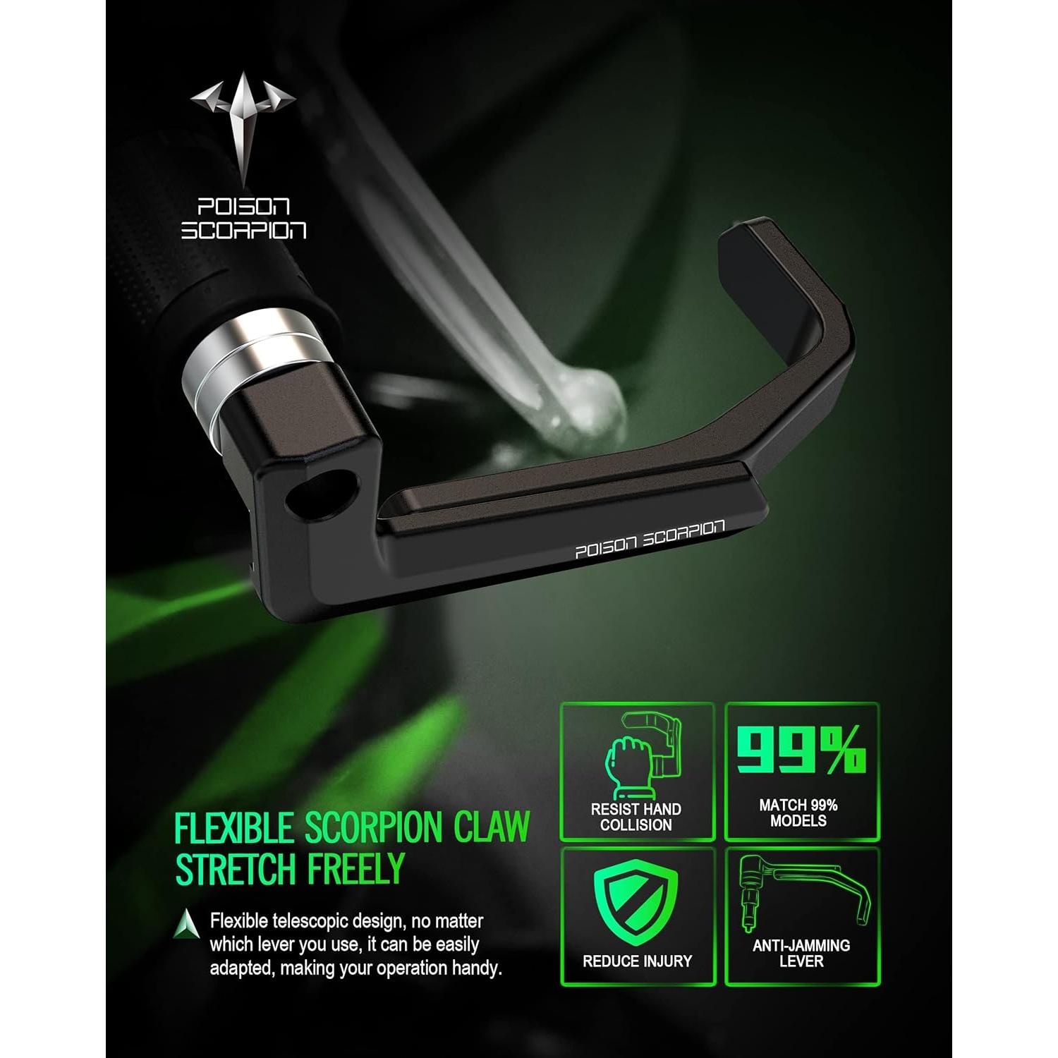 Protectores de Manillar POISON SCORPION 7/8 Aluminio Negro