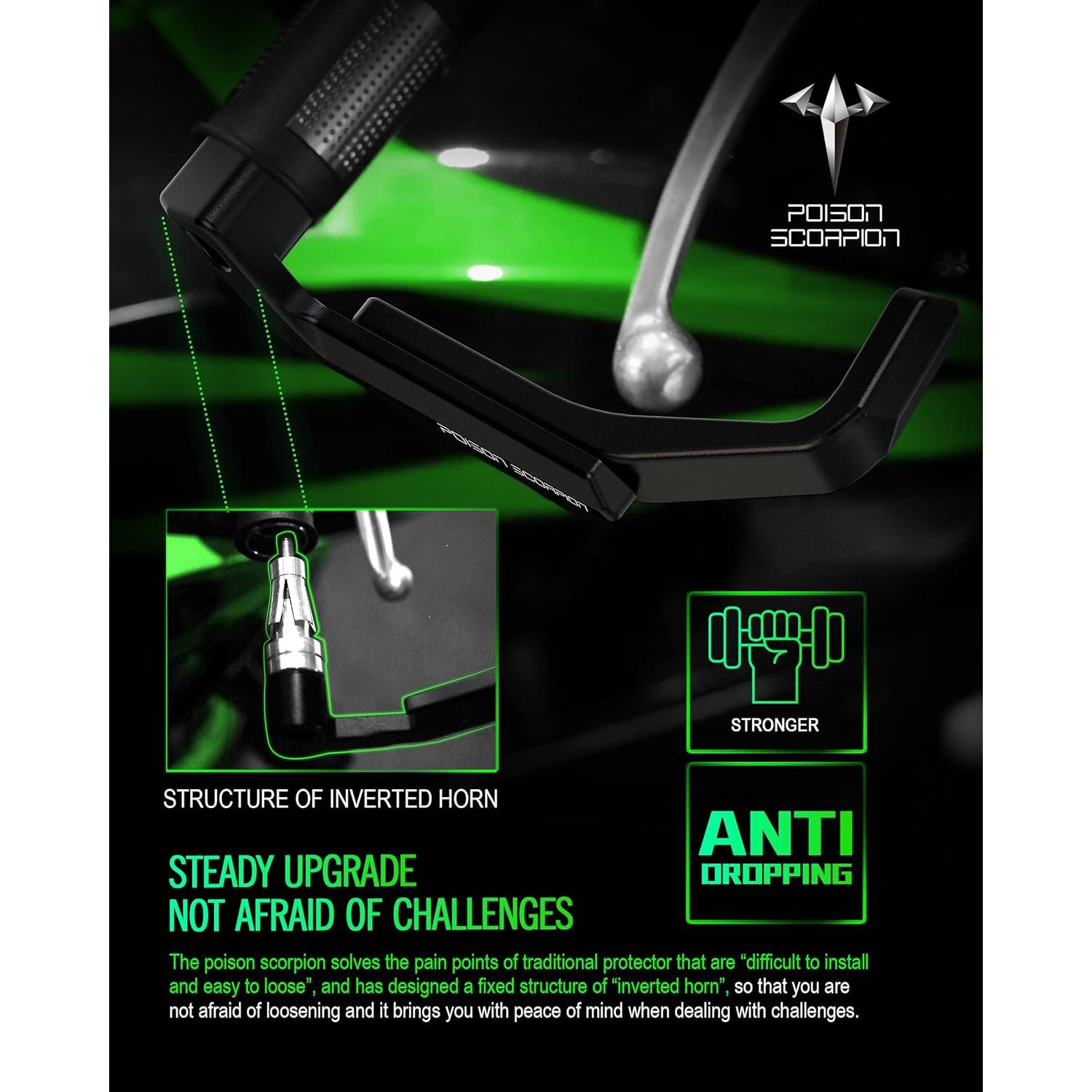 Protectores de Manillar POISON SCORPION 7/8 Aluminio Negro