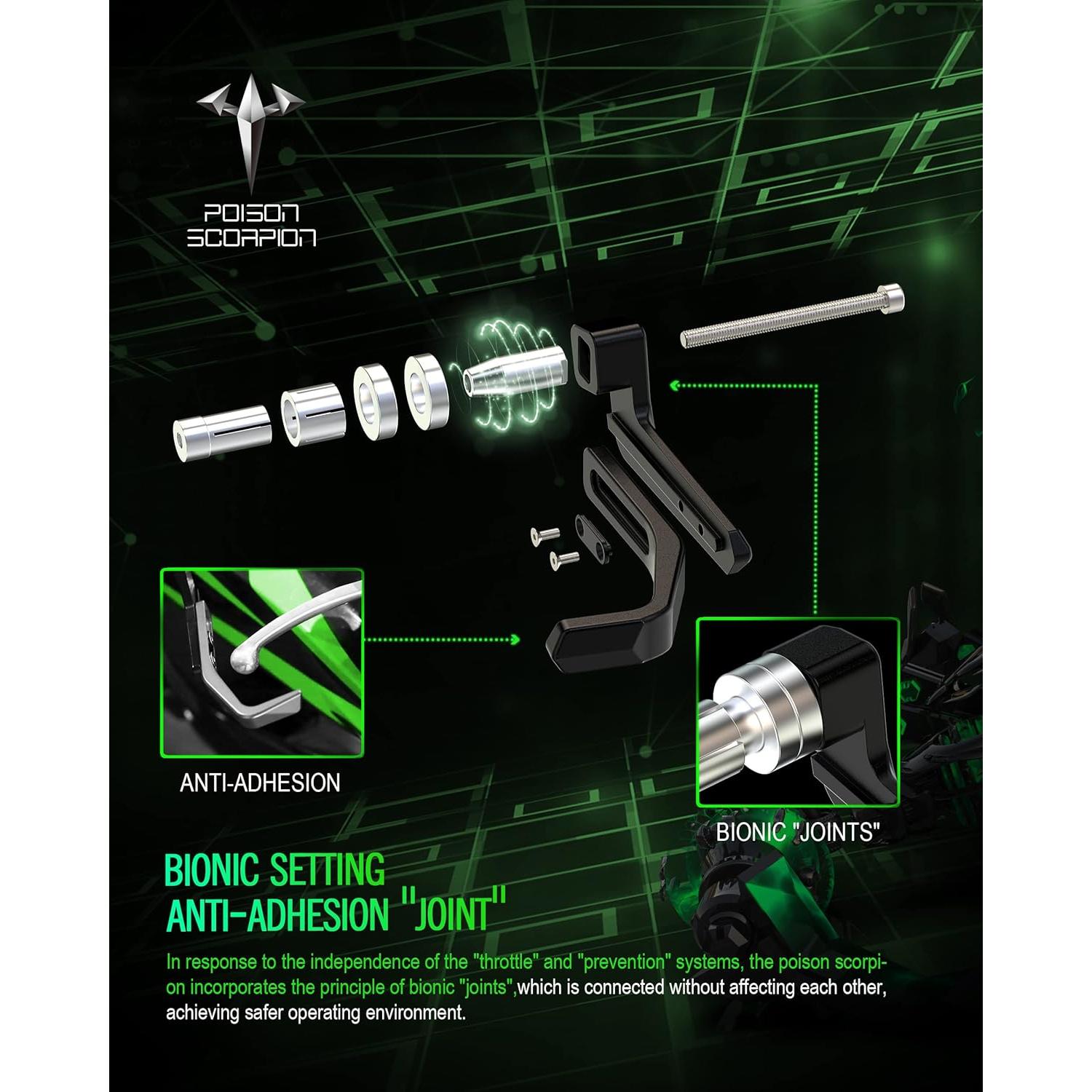 Protectores de Manillar POISON SCORPION 7/8 Aluminio Negro