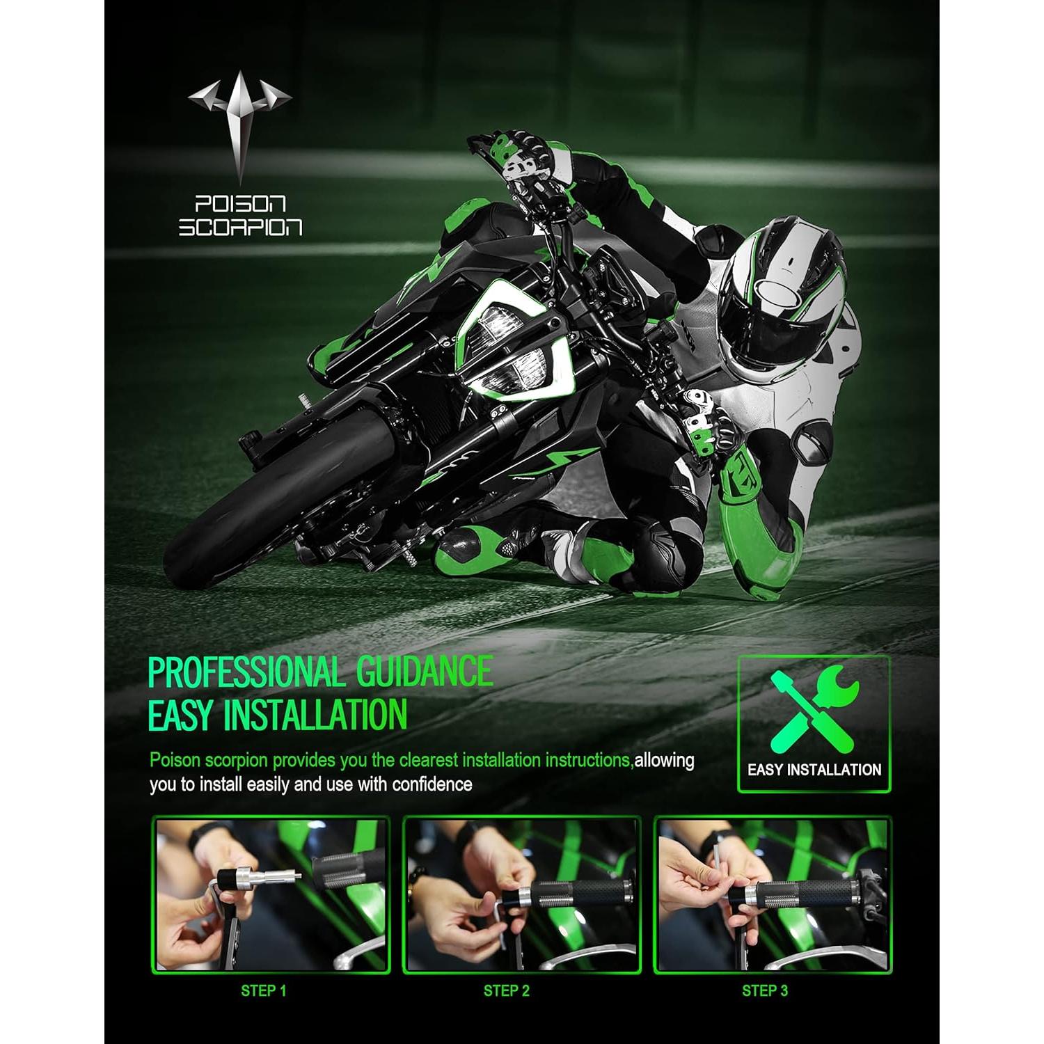 Protectores de Manillar POISON SCORPION 7/8 Aluminio Negro