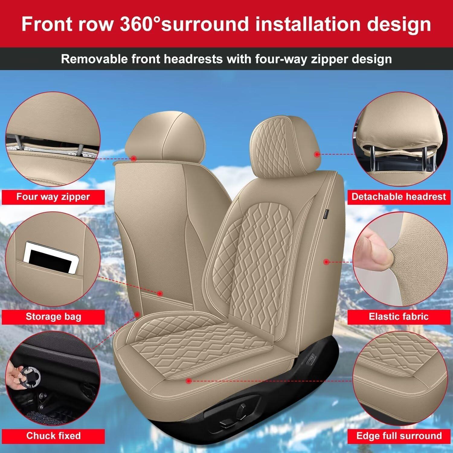 Fundas de Asiento Delantero DISUTOGO para Nissan Juke 2011-2017 Beige