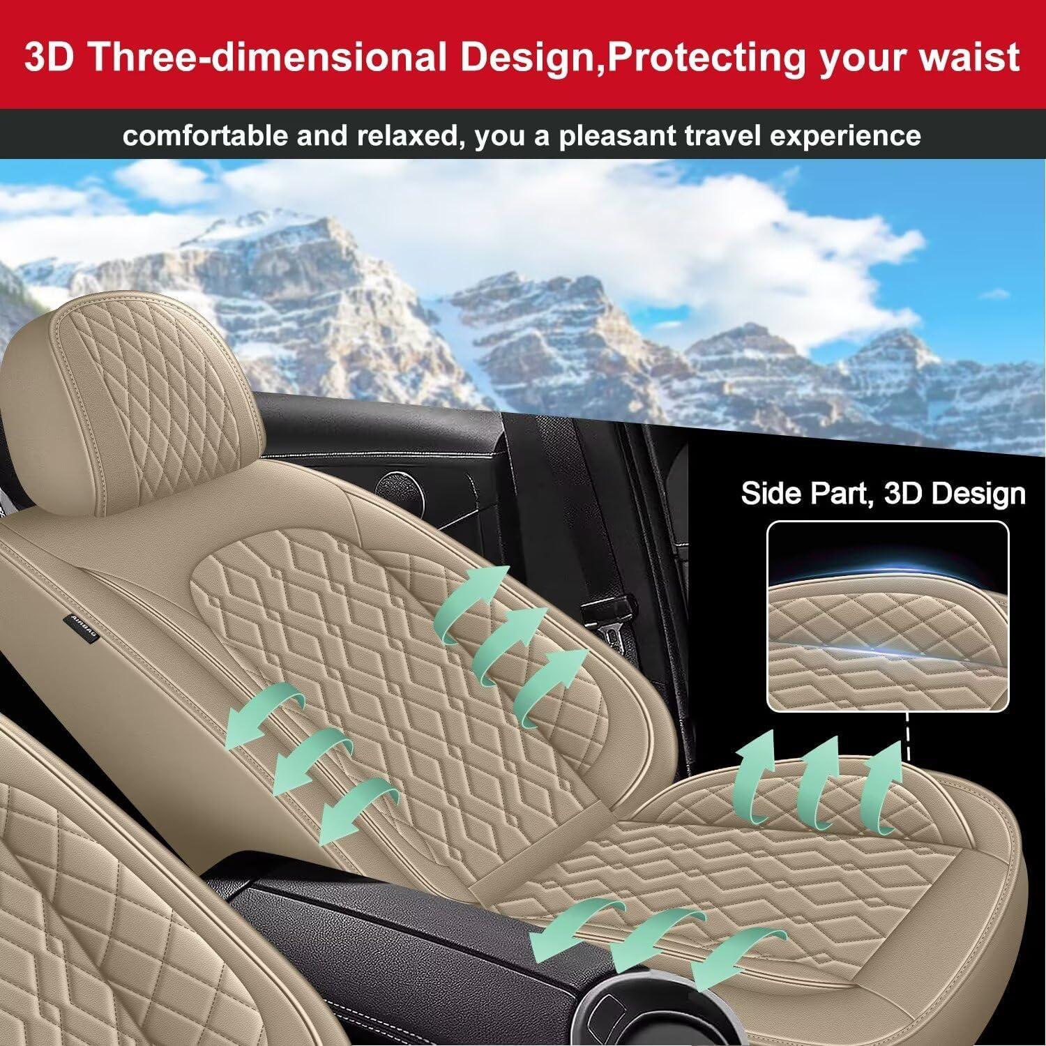 Fundas de Asiento Delantero DISUTOGO para Nissan Juke 2011-2017 Beige