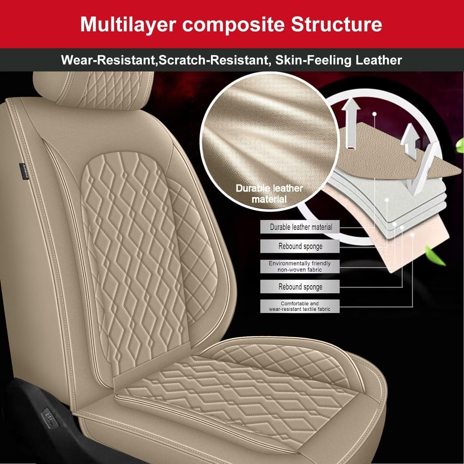 Fundas de Asiento Delantero DISUTOGO para Nissan Juke 2011-2017 Beige