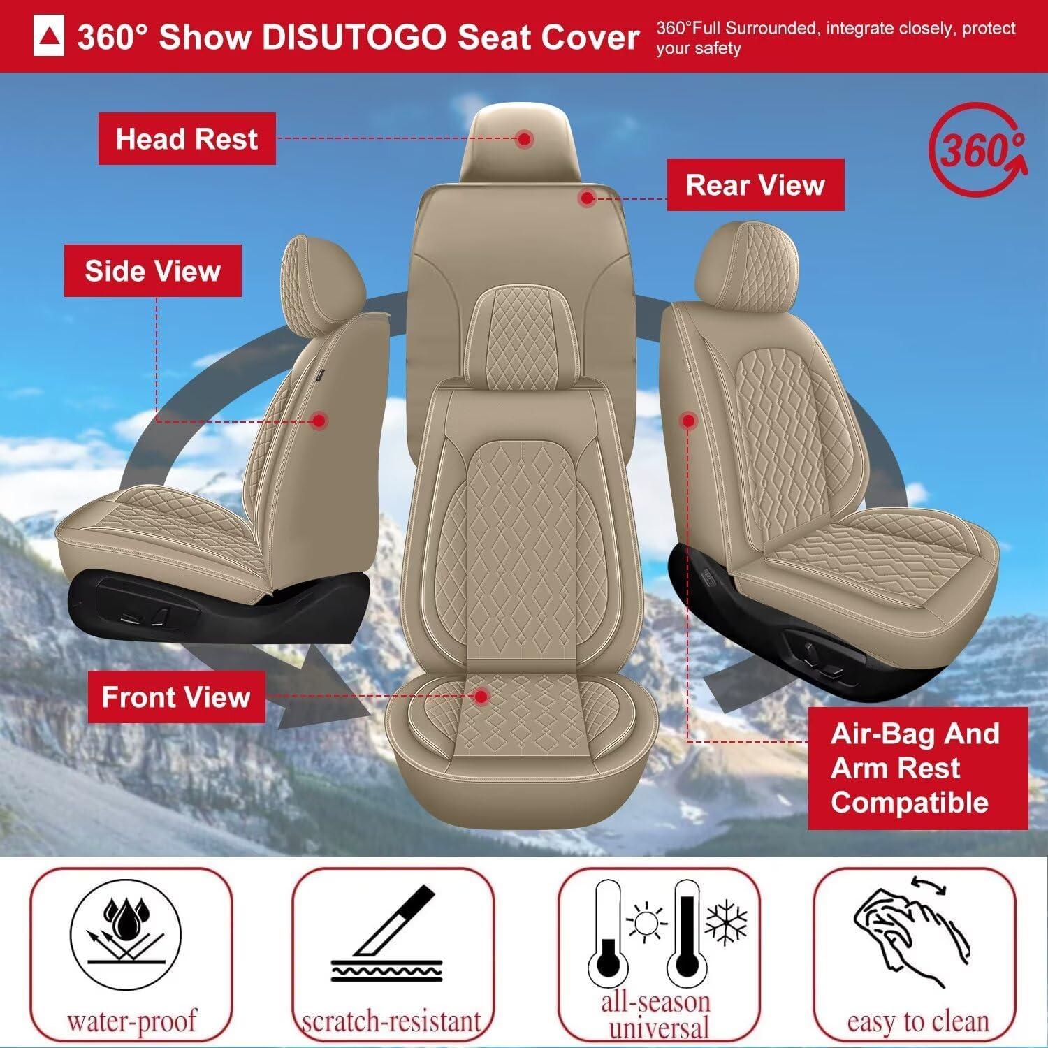 Fundas de Asiento Delantero DISUTOGO para Nissan Juke 2011-2017 Beige