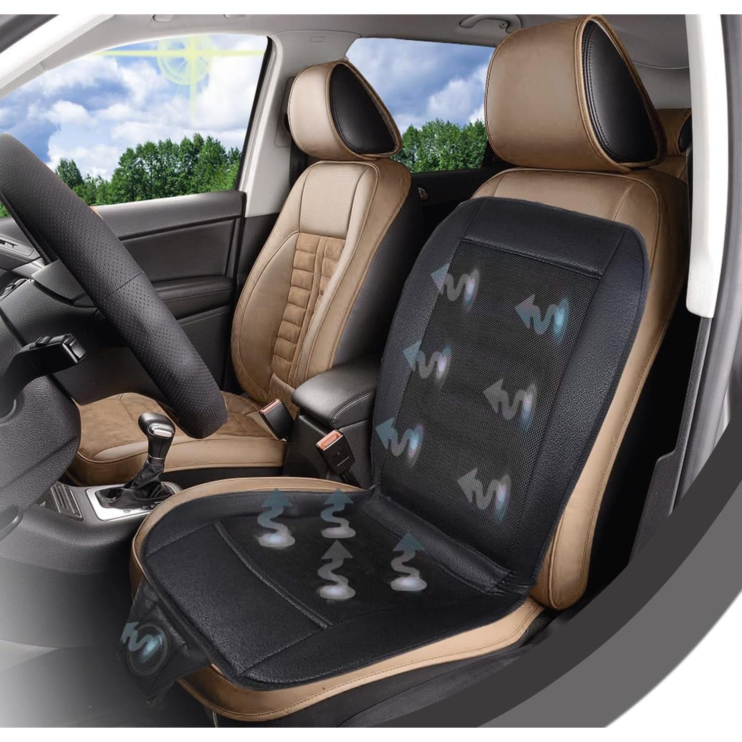 Cojín de Asiento de Coche Refrigerante Zone Tech 12V Negro