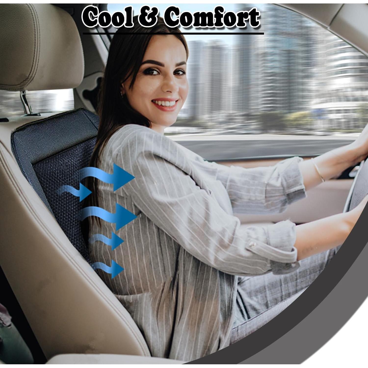 Cojín de Asiento de Coche Refrigerante Zone Tech 12V Negro