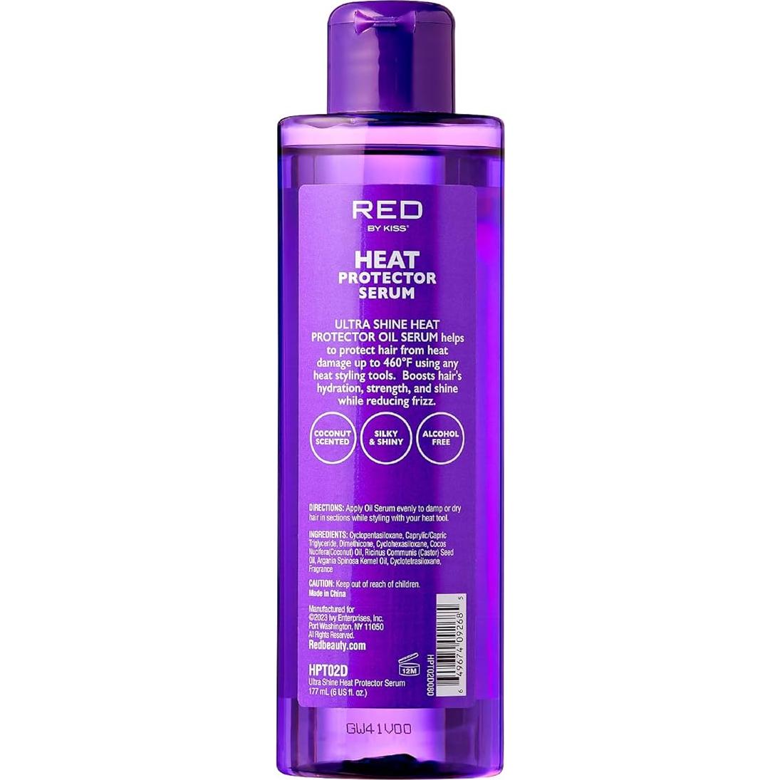 Suero Protector Térmico Red by Kiss 177 ml Anti Frizz