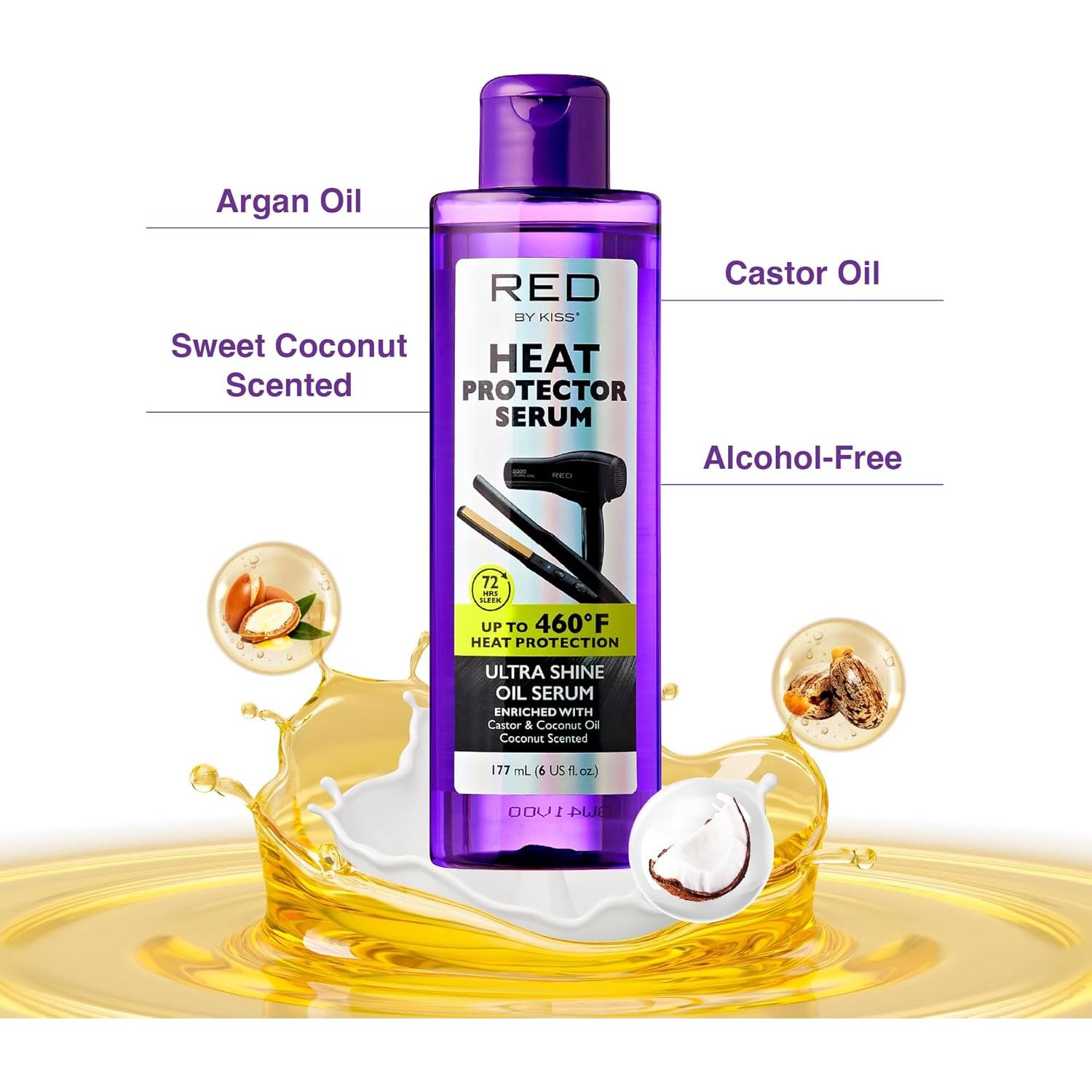 Suero Protector Térmico Red by Kiss 177 ml Anti Frizz